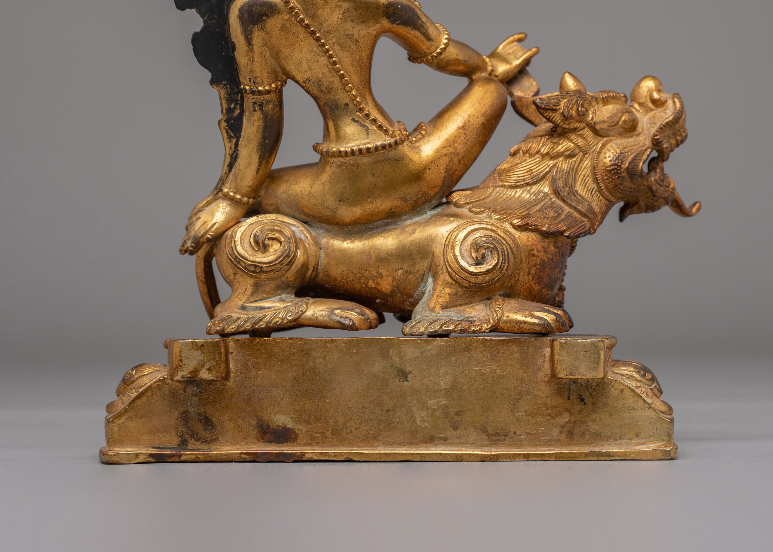 30 years Old Simhanada Manjushri Statue | Lion's Roar of Wisdom