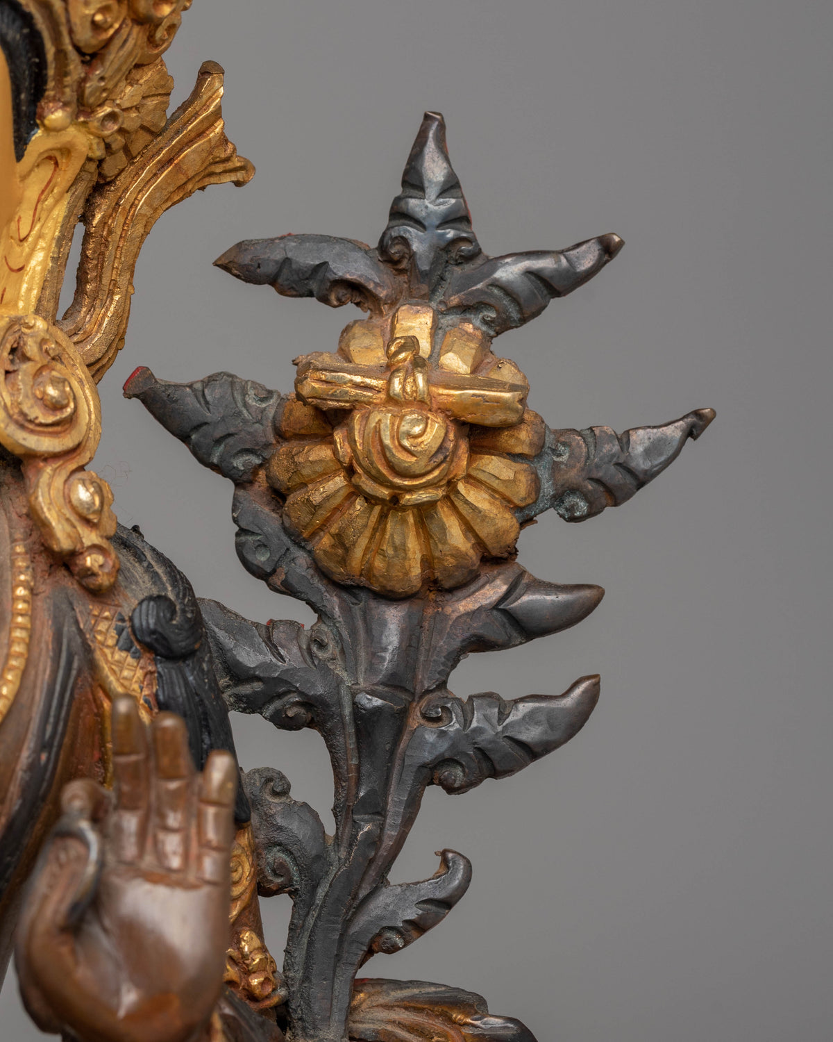 Handcrafted Copper Manjushri Statue | Wisdom Deity