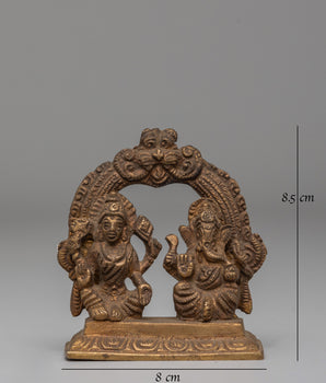 Laxmi and Lord Ganesha Statue Set | Brass Handcrafted Deity Sculpture
