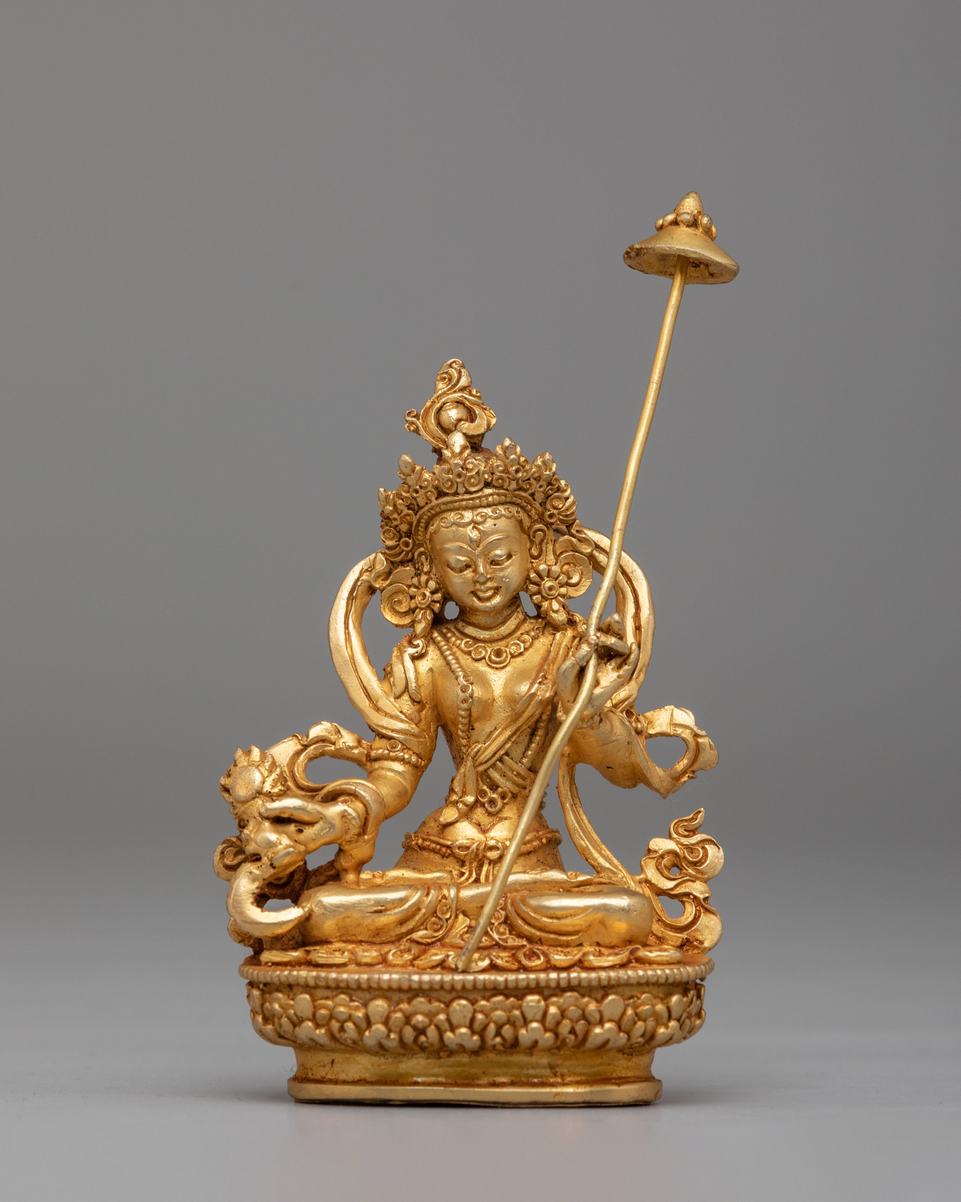 Himalayan Six Deities Statue Set | Gold Plated Buddhist Altar Decor