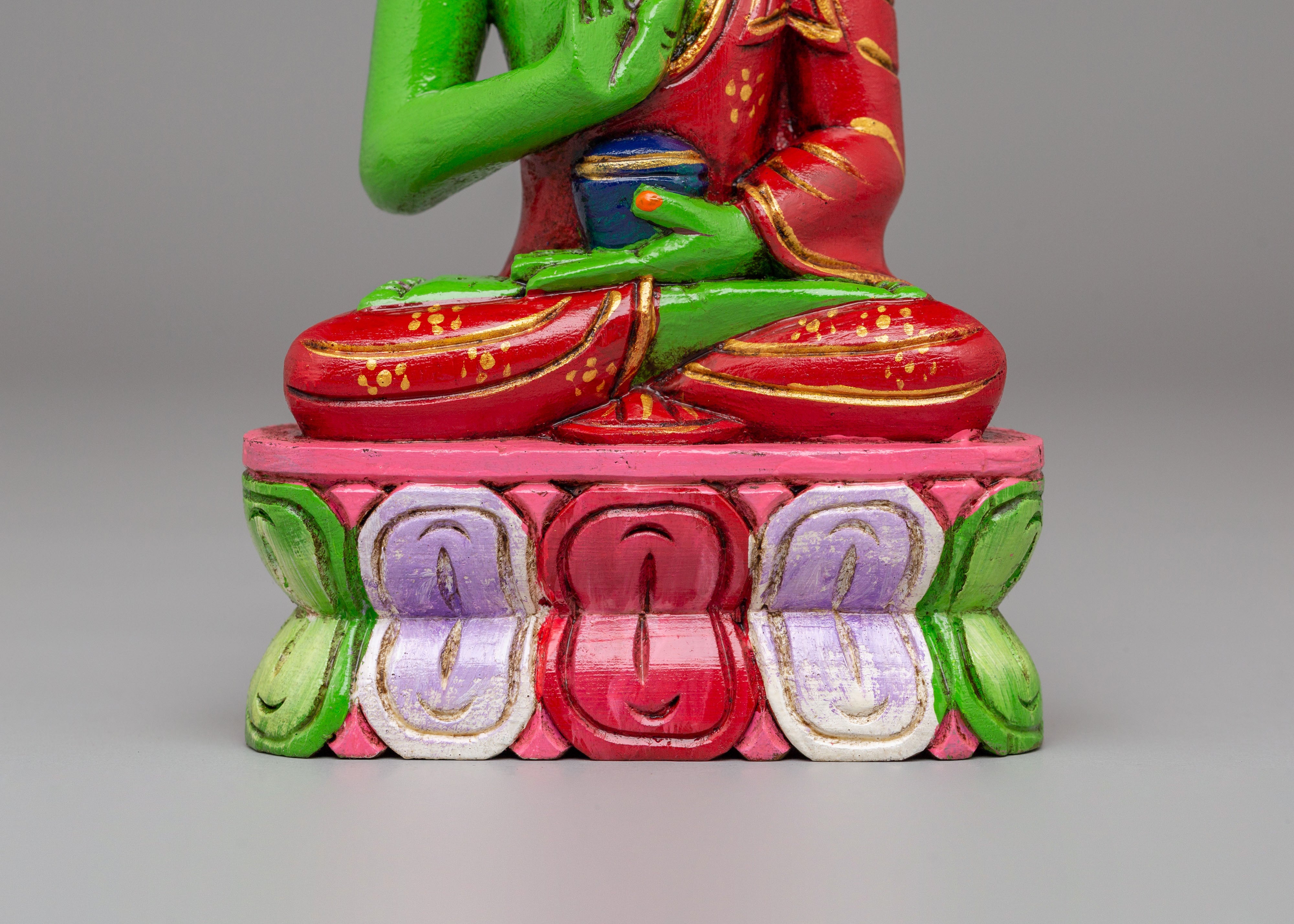 Spiritual Amogasiddhi Dhyani Buddha Statue | Tibetan Buddhist Deity Figurine