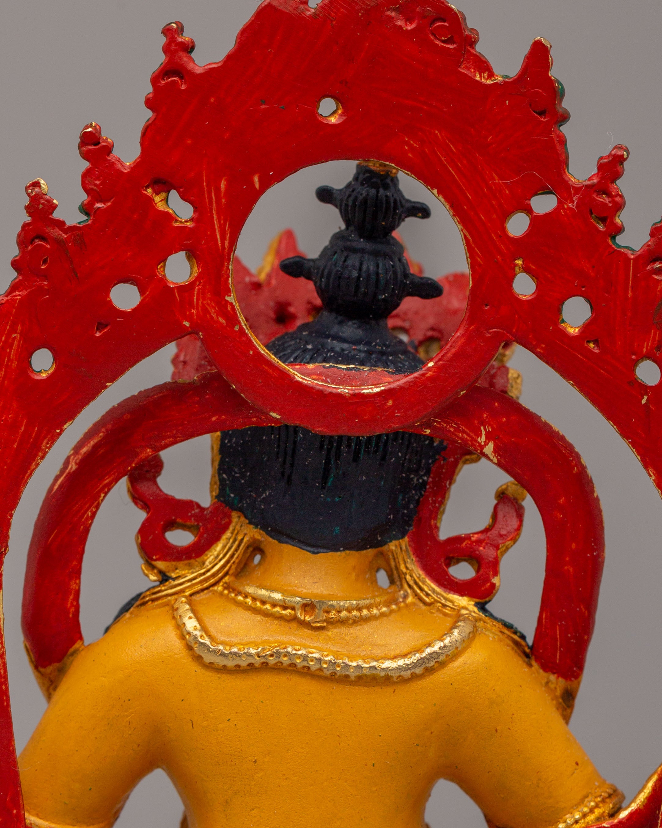 Handcrafted Dzambhala Deity Altar Statue | Prosperity, Protection, and Meditation Statue