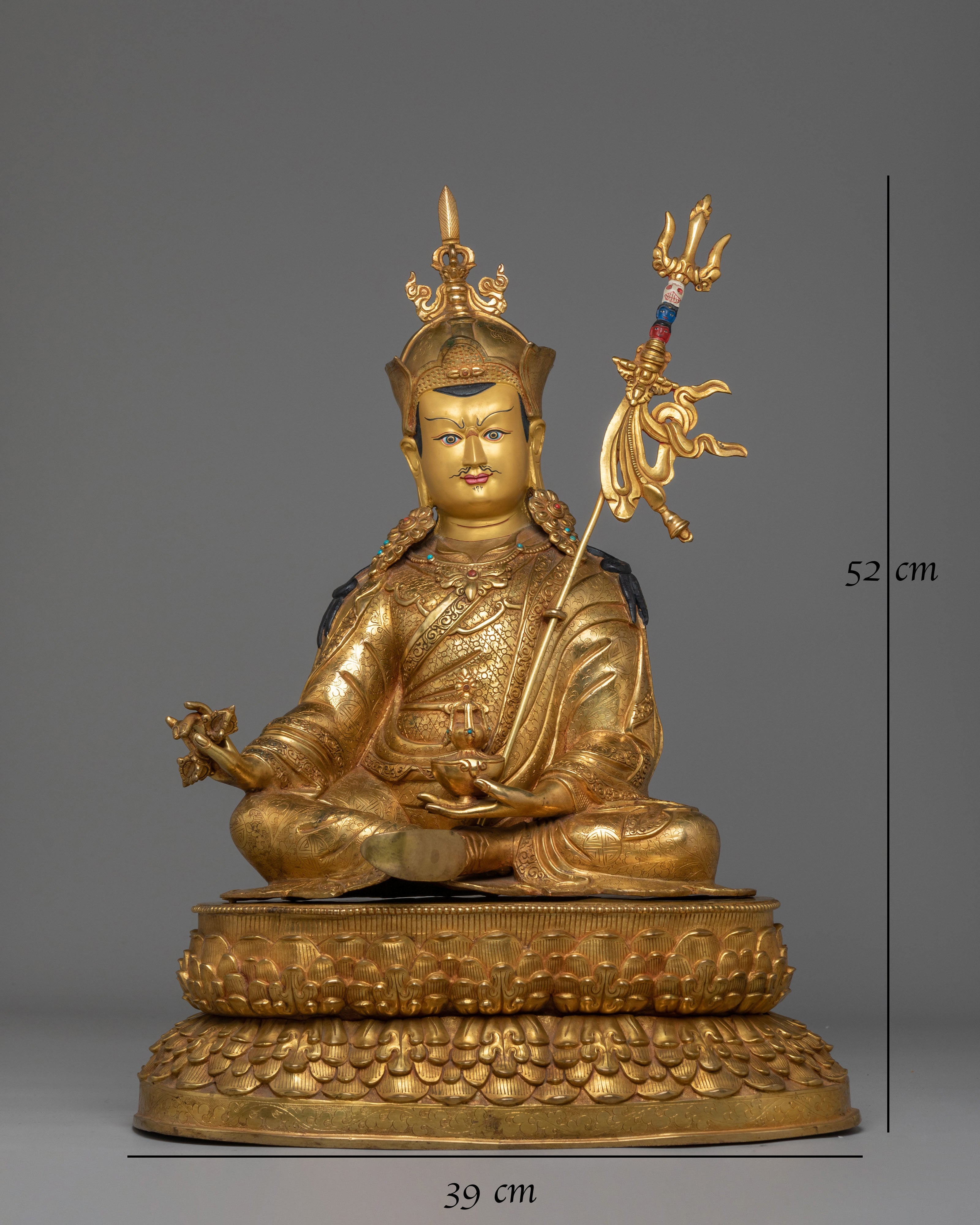 Lotus Born Guru Rinpoche Statue | Buddhist Padmasambhava Sculpture