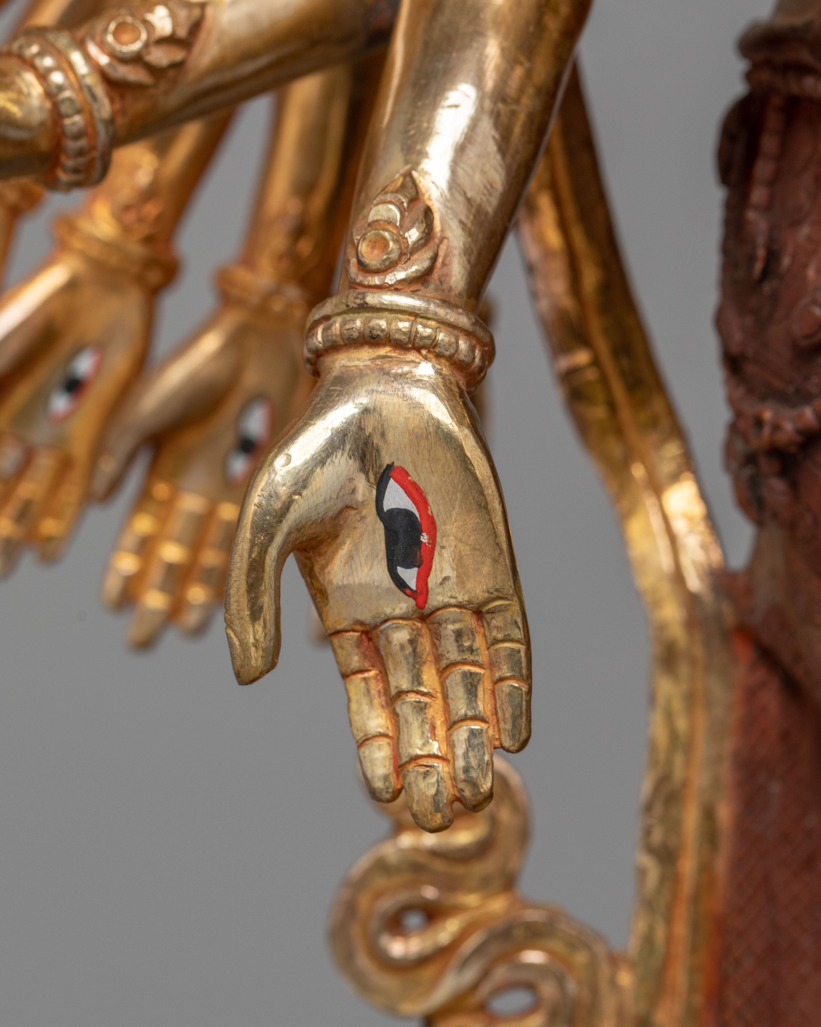 1000-armed-Chenrezig-of-Compassion Statue | Copper Body with 24K Gold Plating