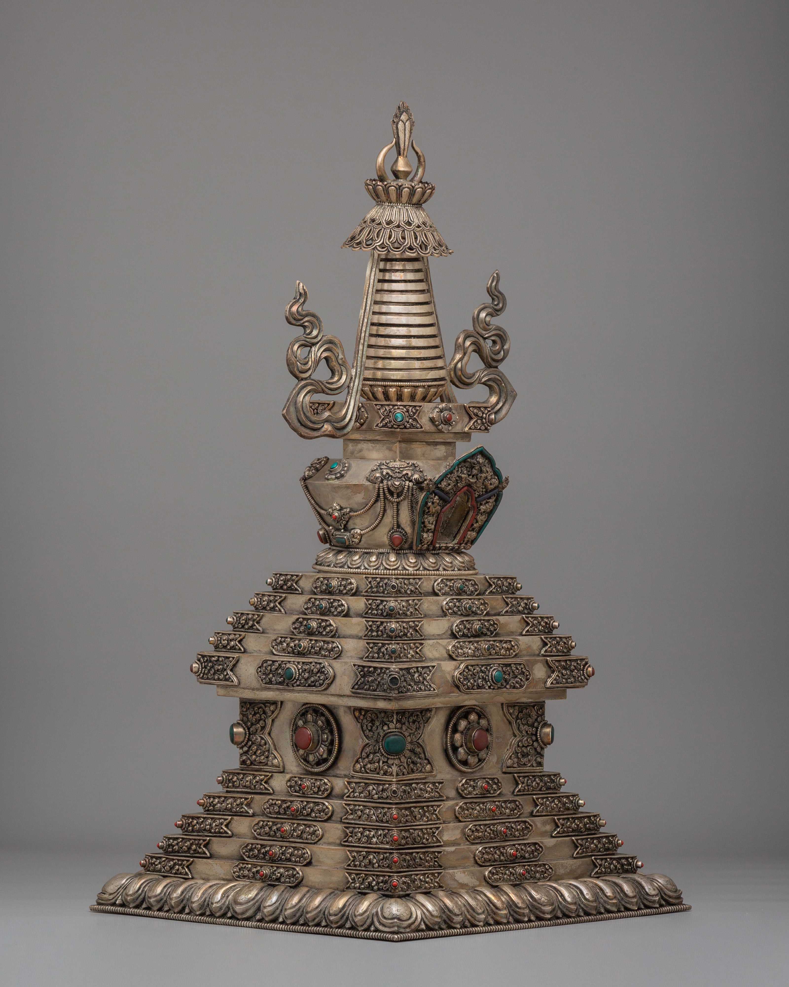 Handcrafted Tibetan Jangchub Stupa | Shrine for Meditation