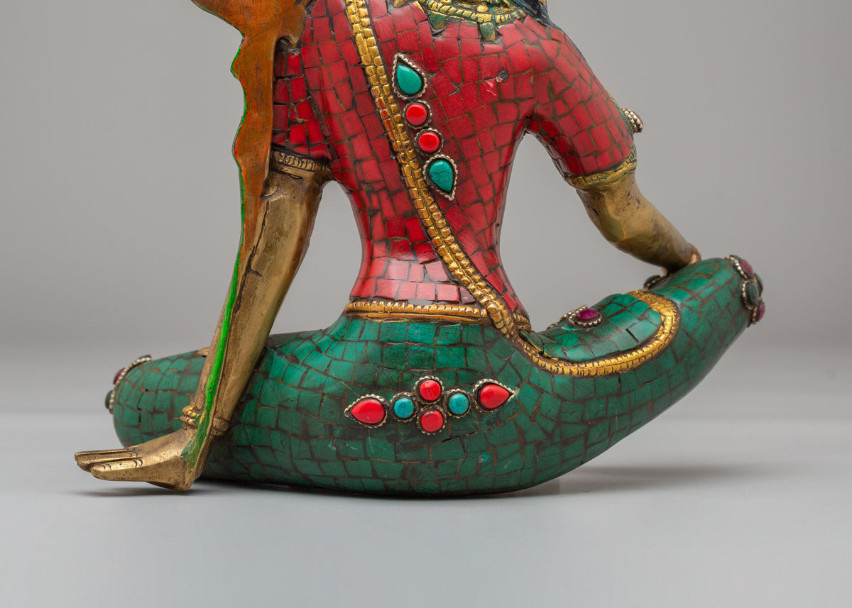 Traditional Lord Indra Spiritual Statue | Hindu Deity Sculpture