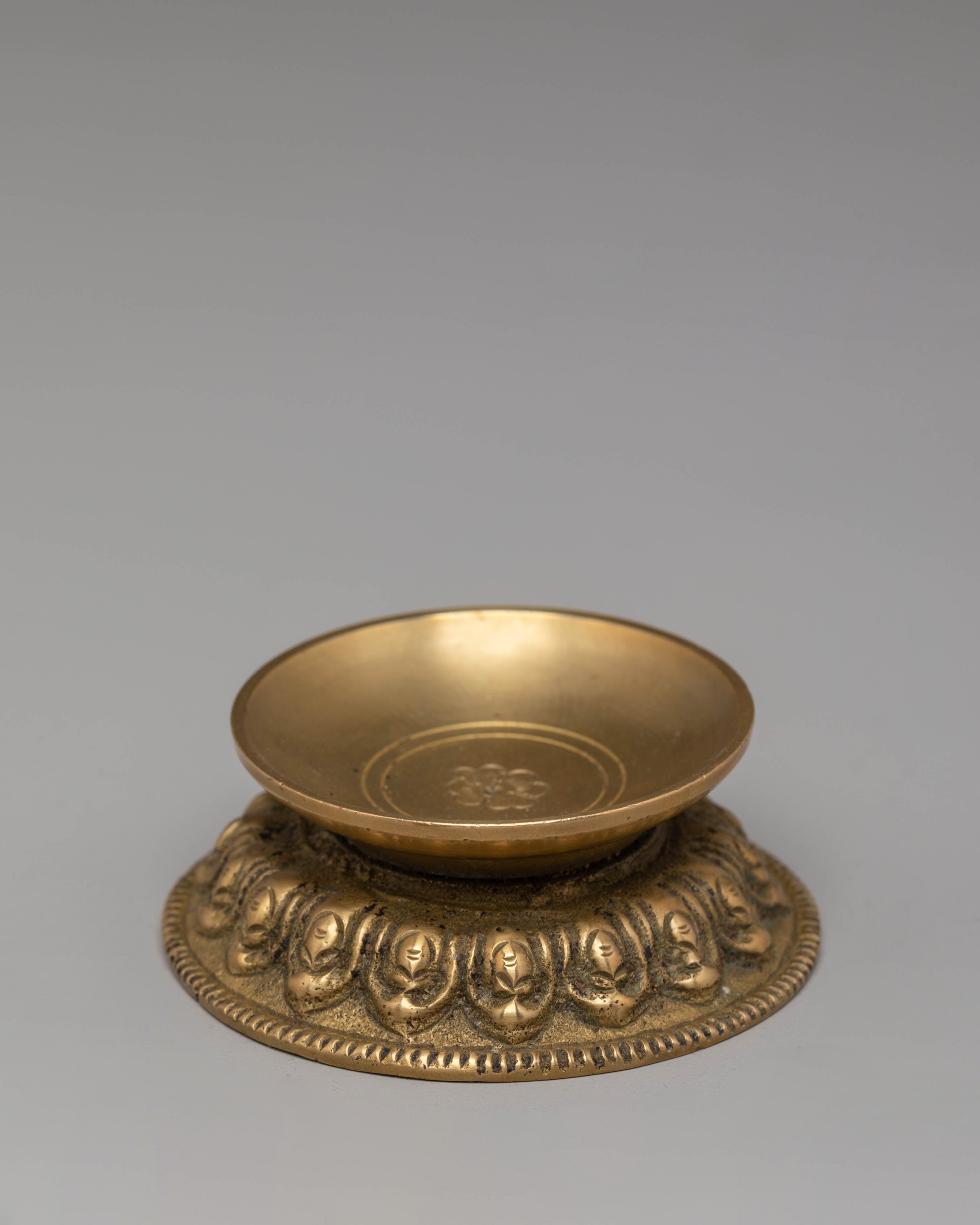 Oil Lamp for Offering | Handmade Brass Lamp for Rituals and Meditation