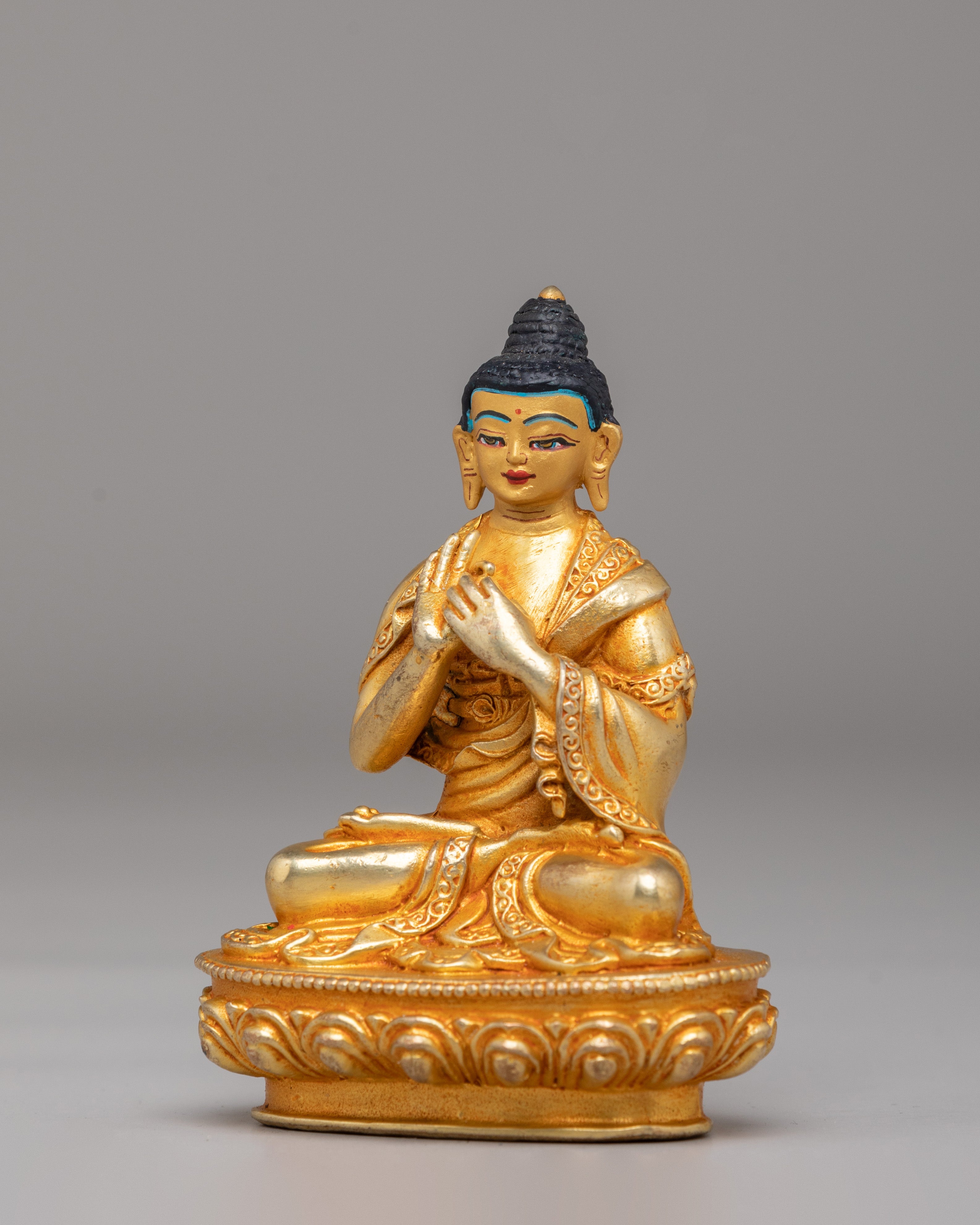 Golden Vairochana Buddha Statue | Meditation Altar Decor