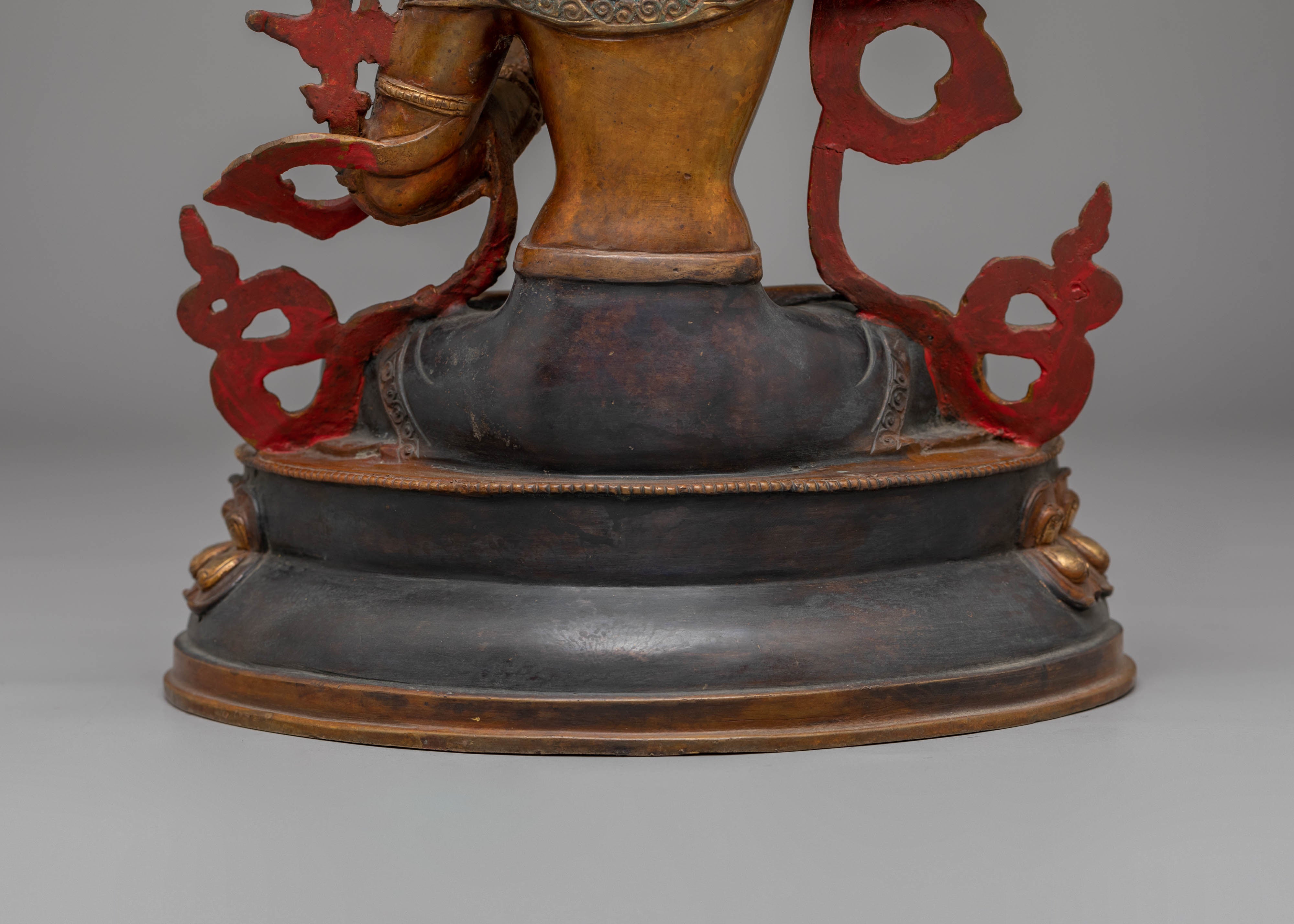 Handcrafted Manjushri Statue of Power and Wisdom | Spiritual Home Decor