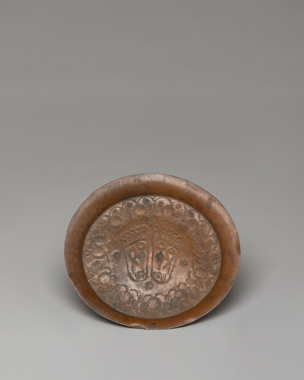 Handmade Decorative Plate | Traditional Antique Copper Offering Tray