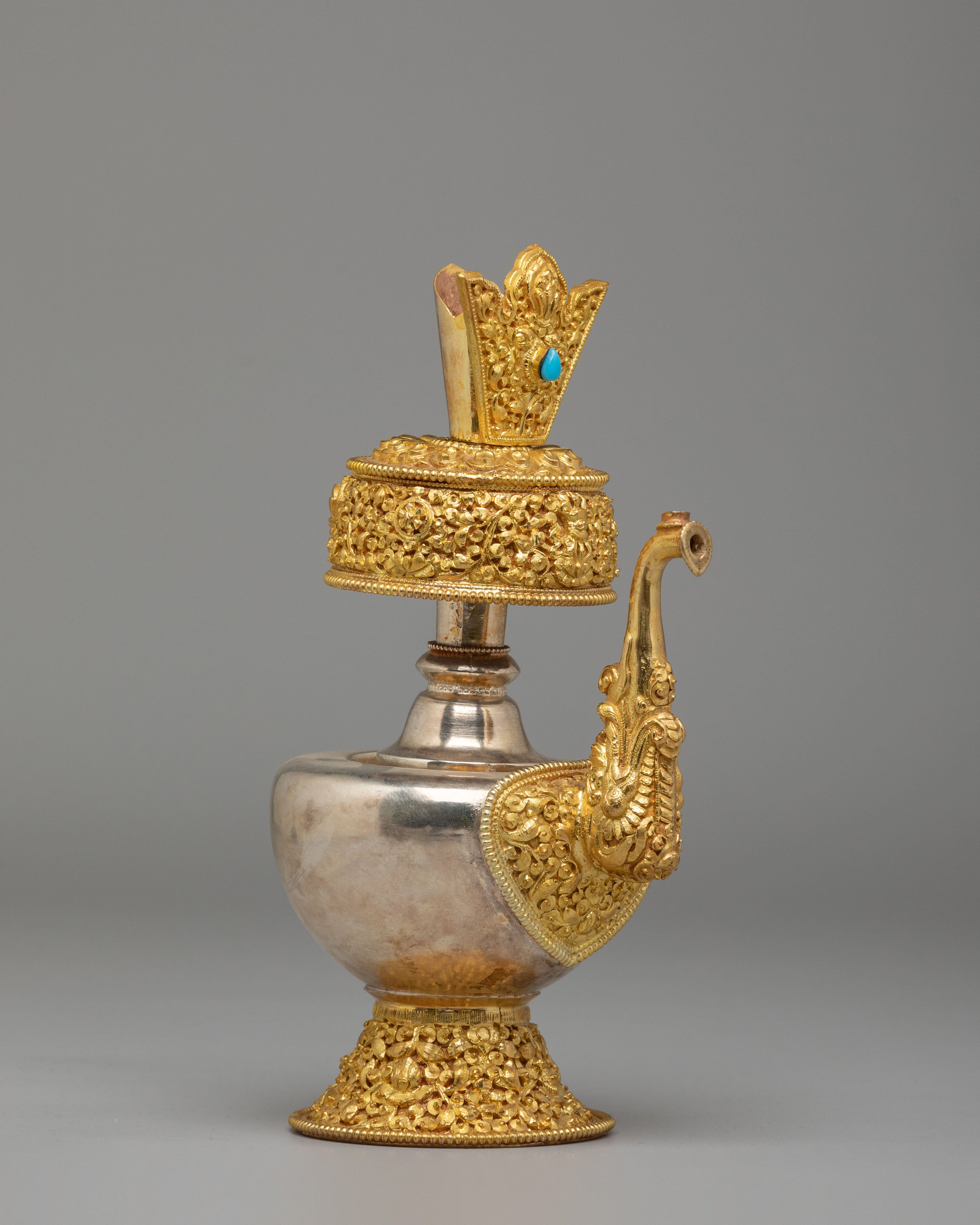 Himalayan Sacred Offering Bhumba | Gold and Silver Plated Bhumba