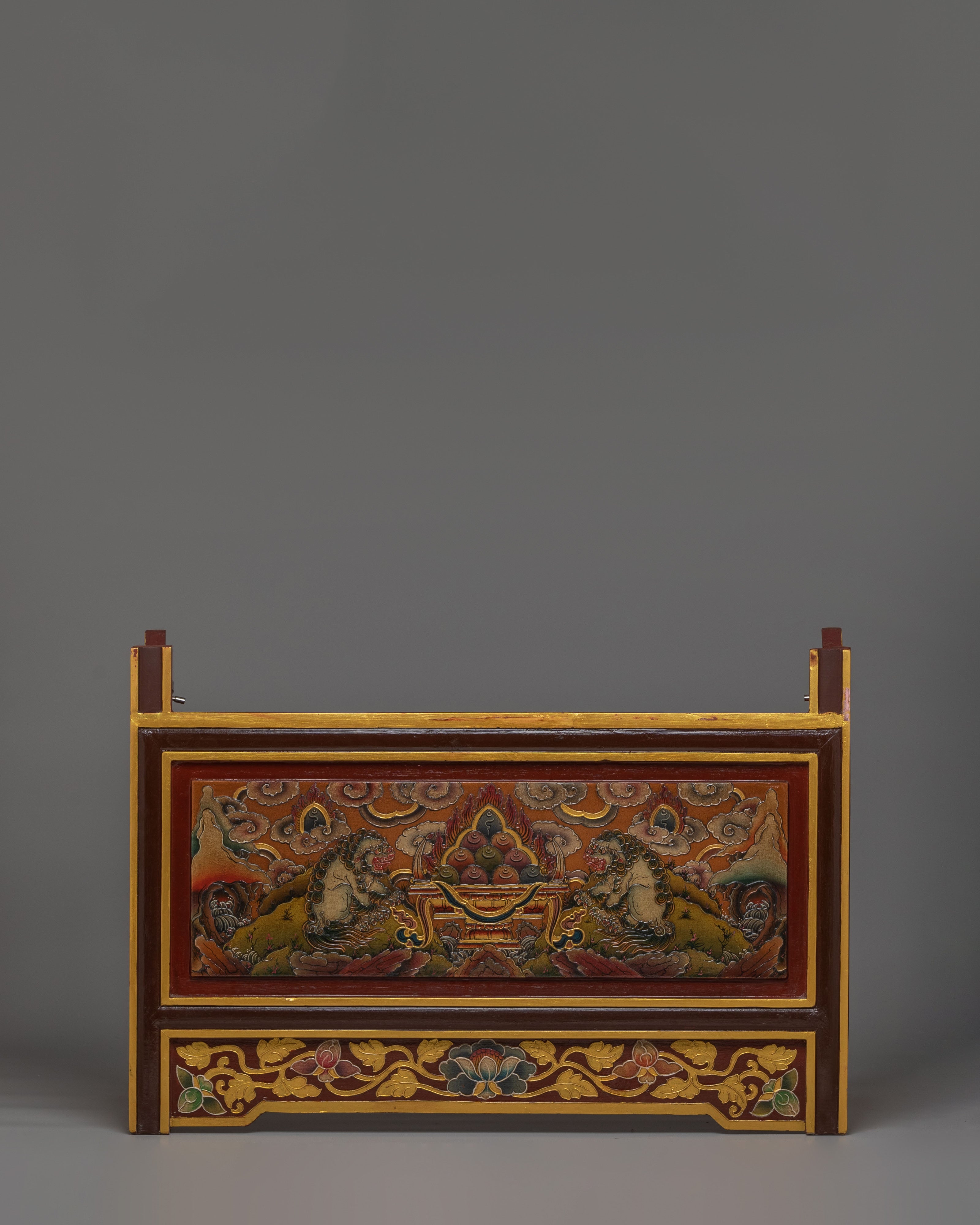 Himalayan Tibetan Folding Table | Handcrafted Wooden Table