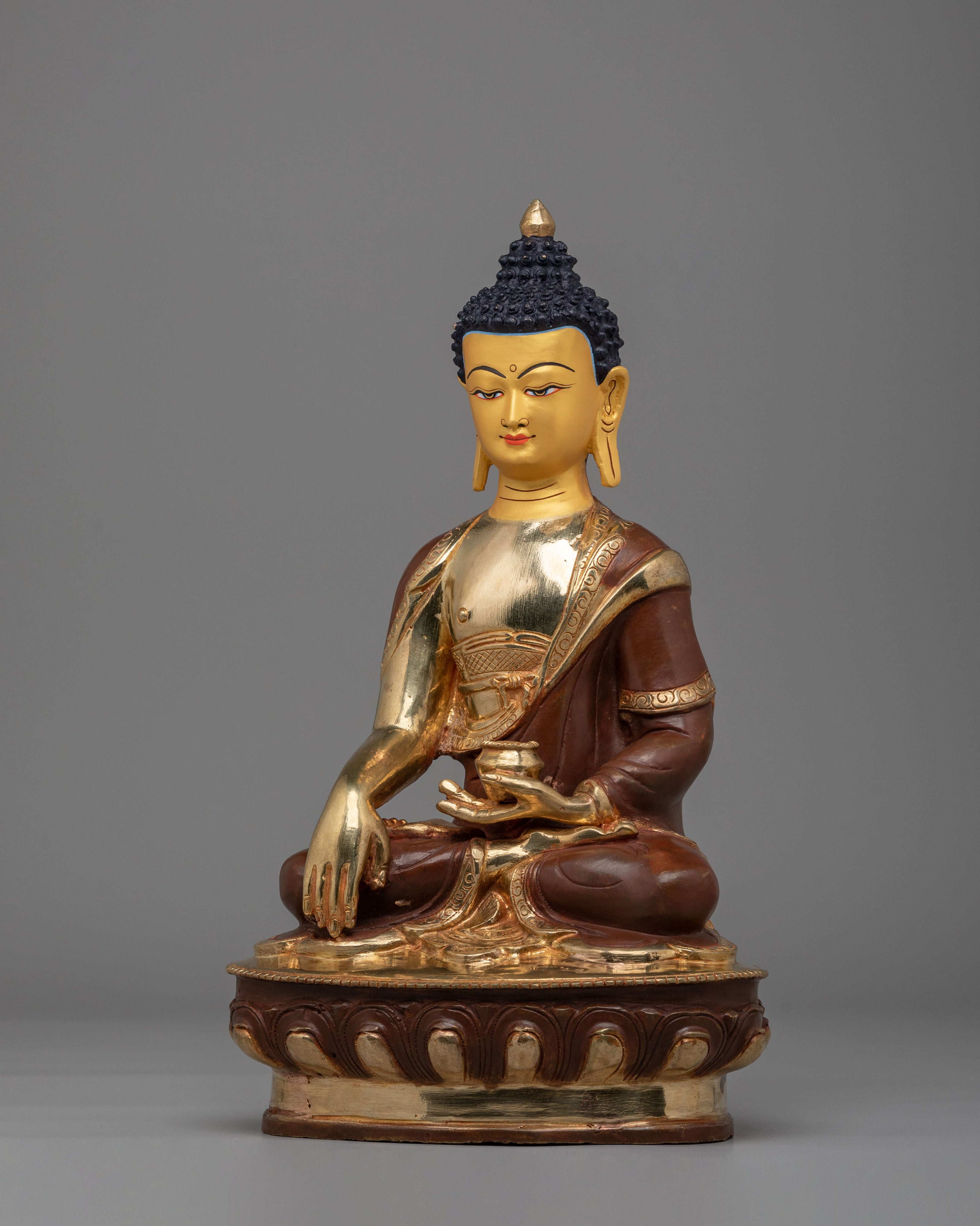 Shakyamuni Buddha Nepal Handmade Statue | Traditional Himalayan Artwork