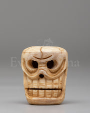 Tibetan Buddhist Skull Carving 