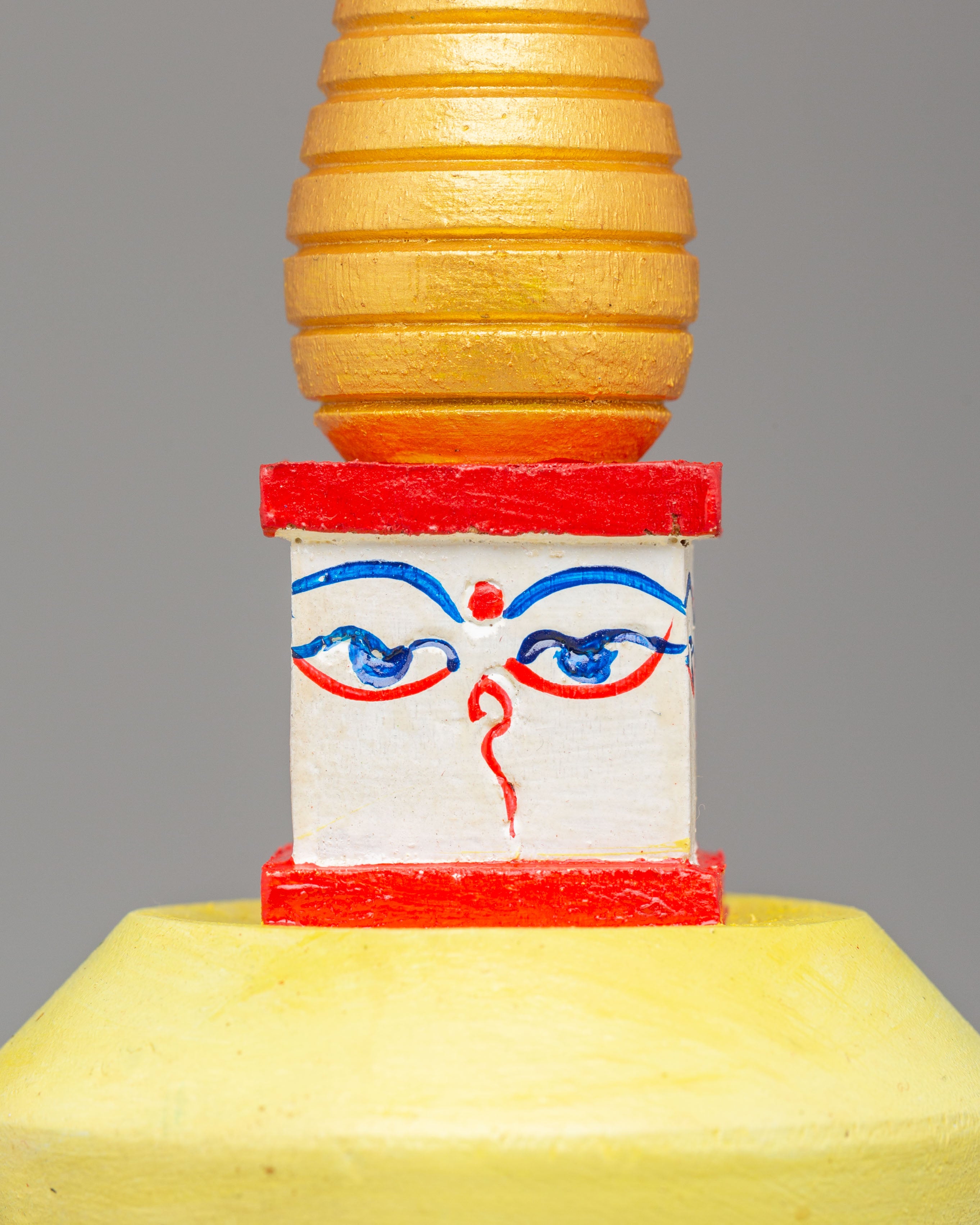 Sacred Enlightenment Stupa | Handcrafted Wooden Stupa for Meditation