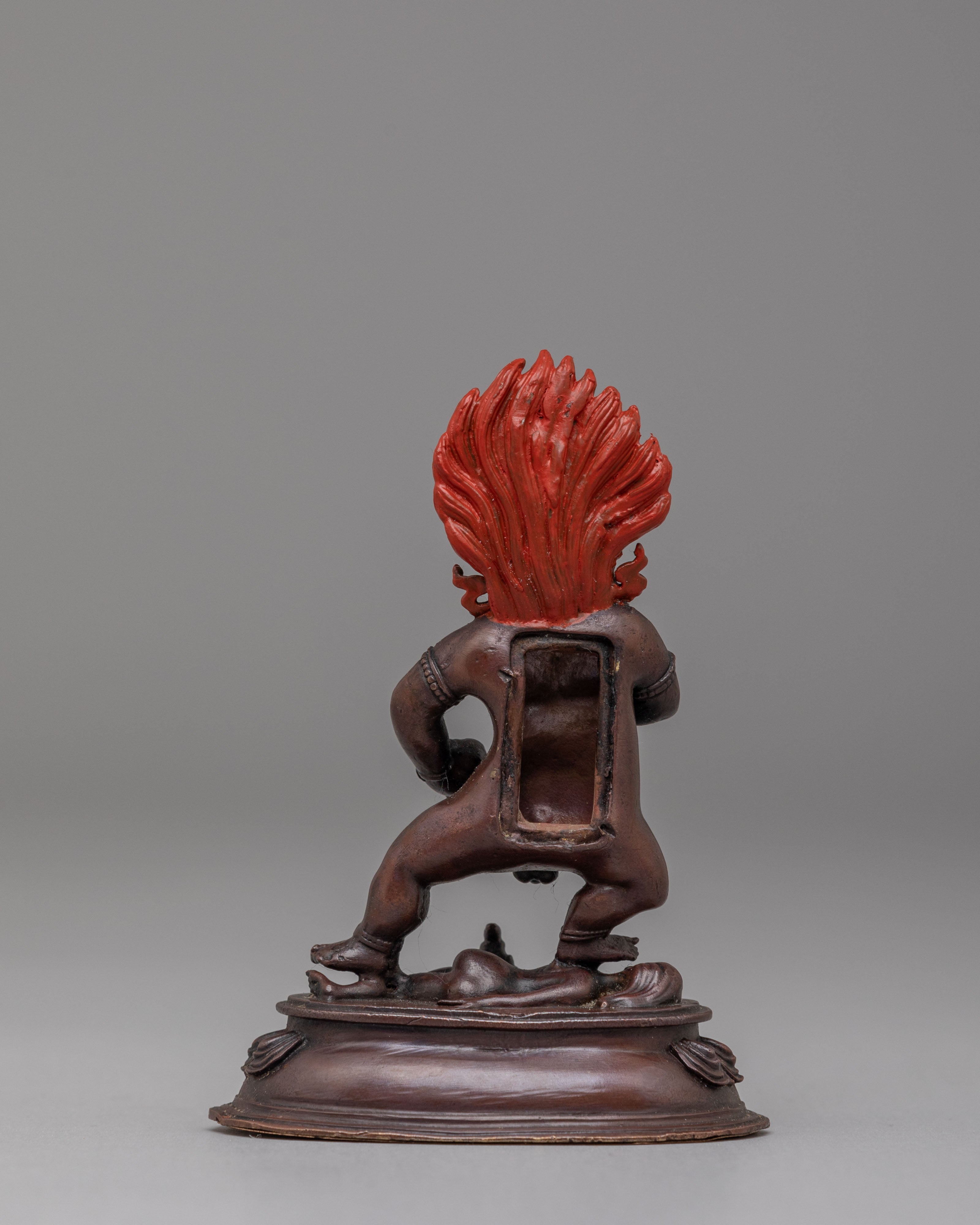 Tibetan Black Dzambhala Sculpture | Symbol of Abundance, Protection, and Enlightened