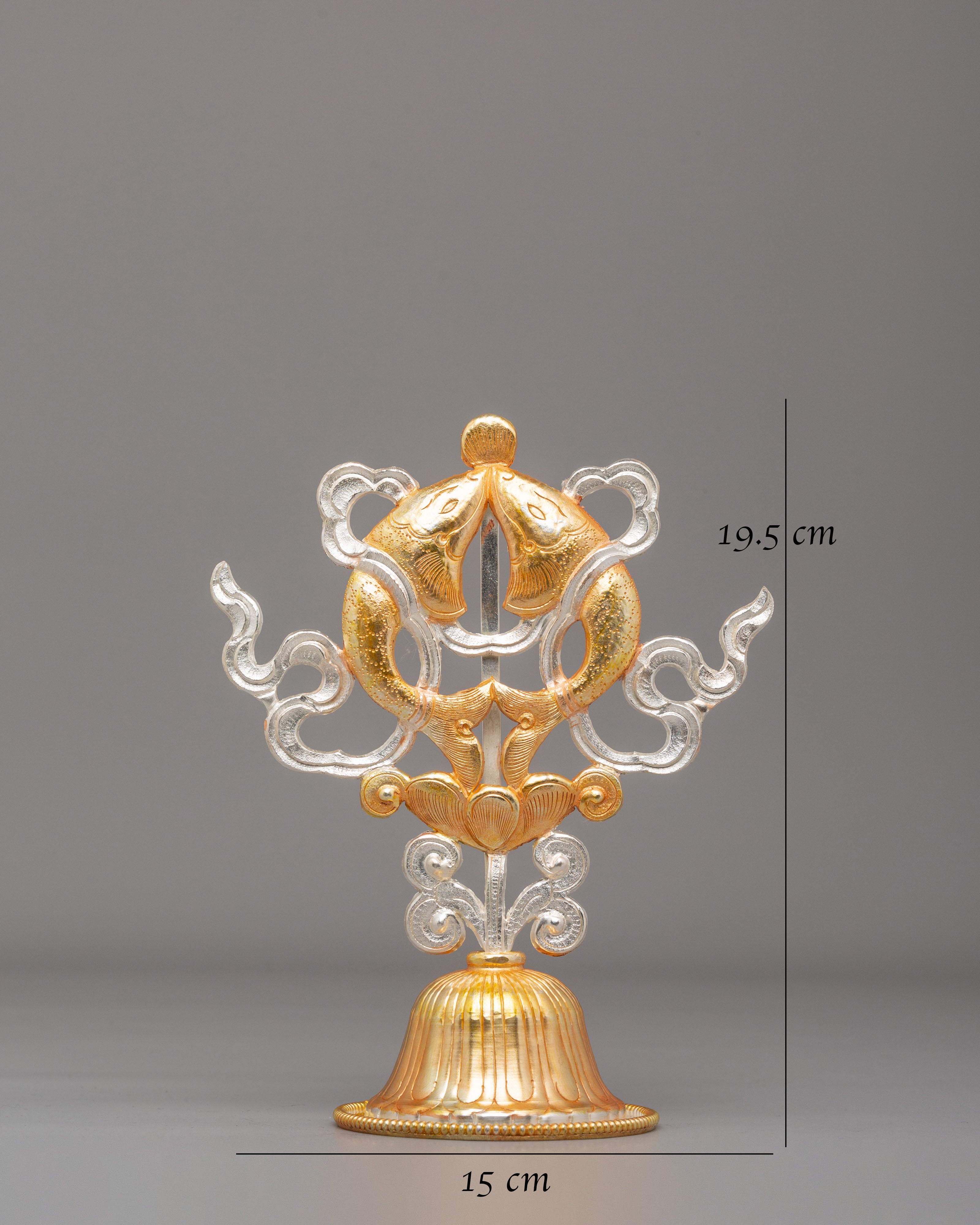 Sacred Eight Auspicious Symbols Set | Copper Body with Electro Gold & Silver Plating