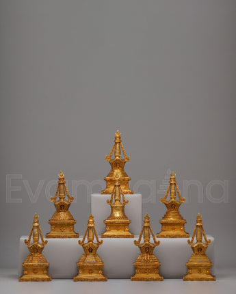 Eight Great Buddhist Stupa Set