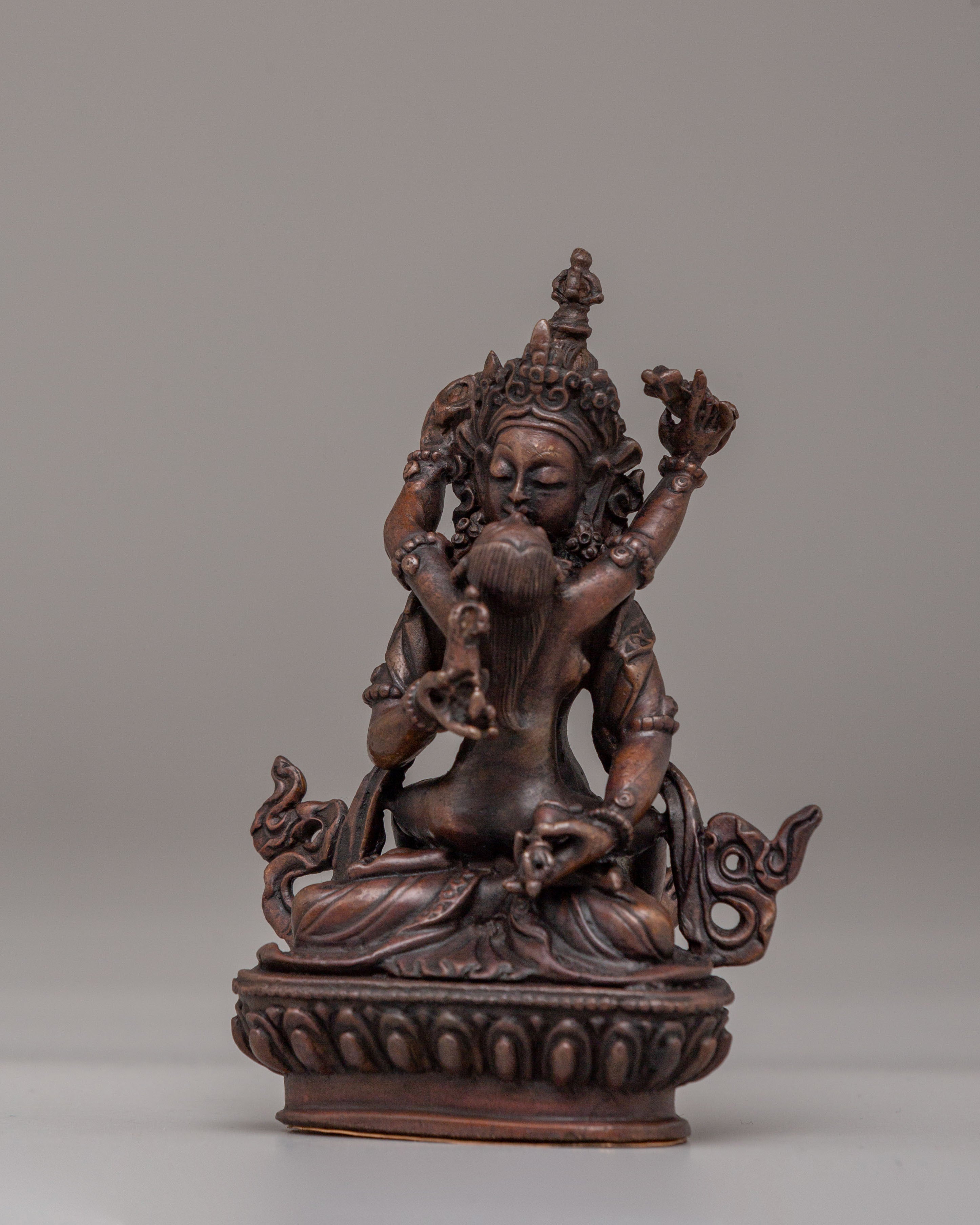 Vajrasattva With Consort Sculpture | Himalayan Buddhist Art