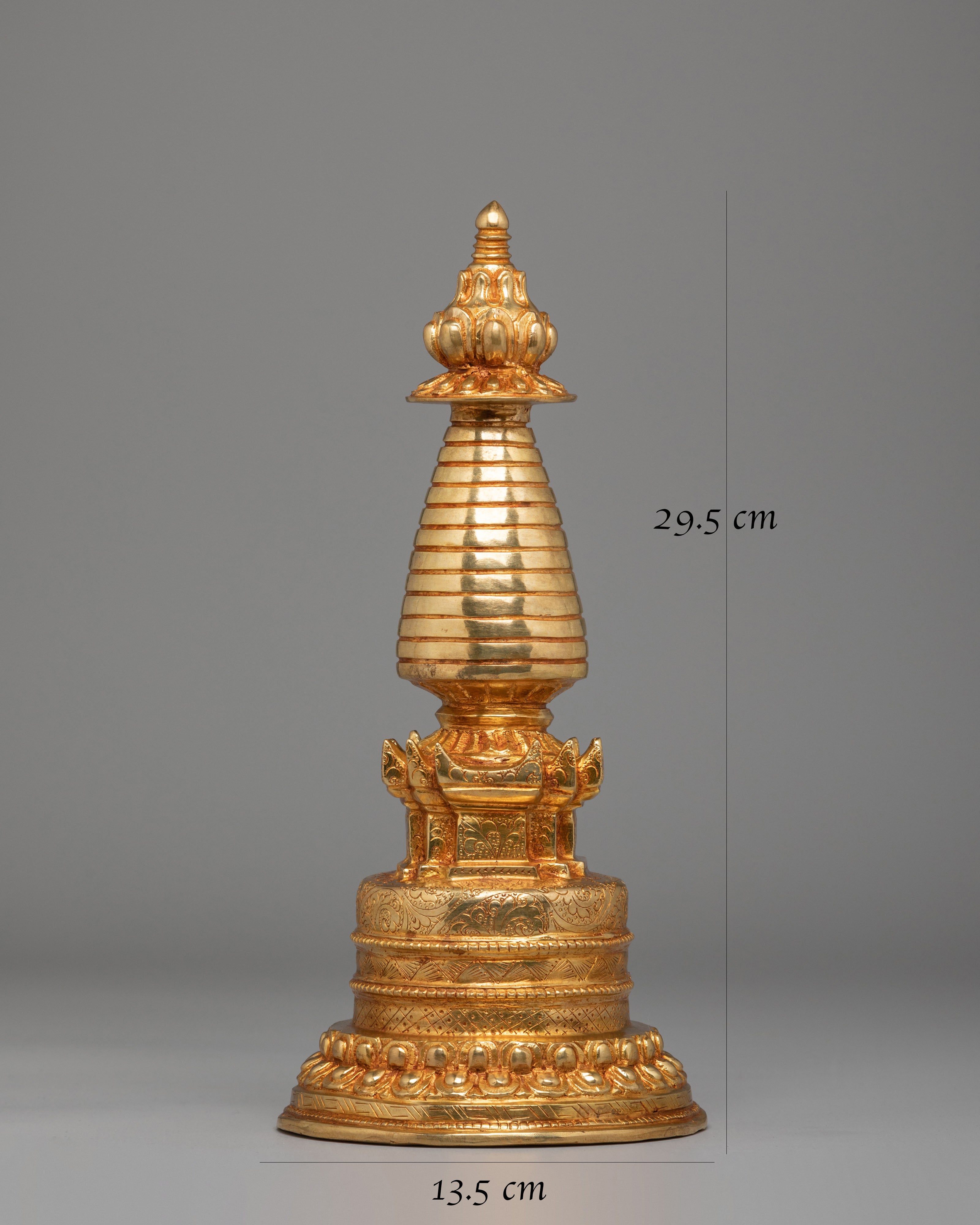 Traditional Handcrafted Altar Kadampa Stupa | Symbol of Spiritual Awakening