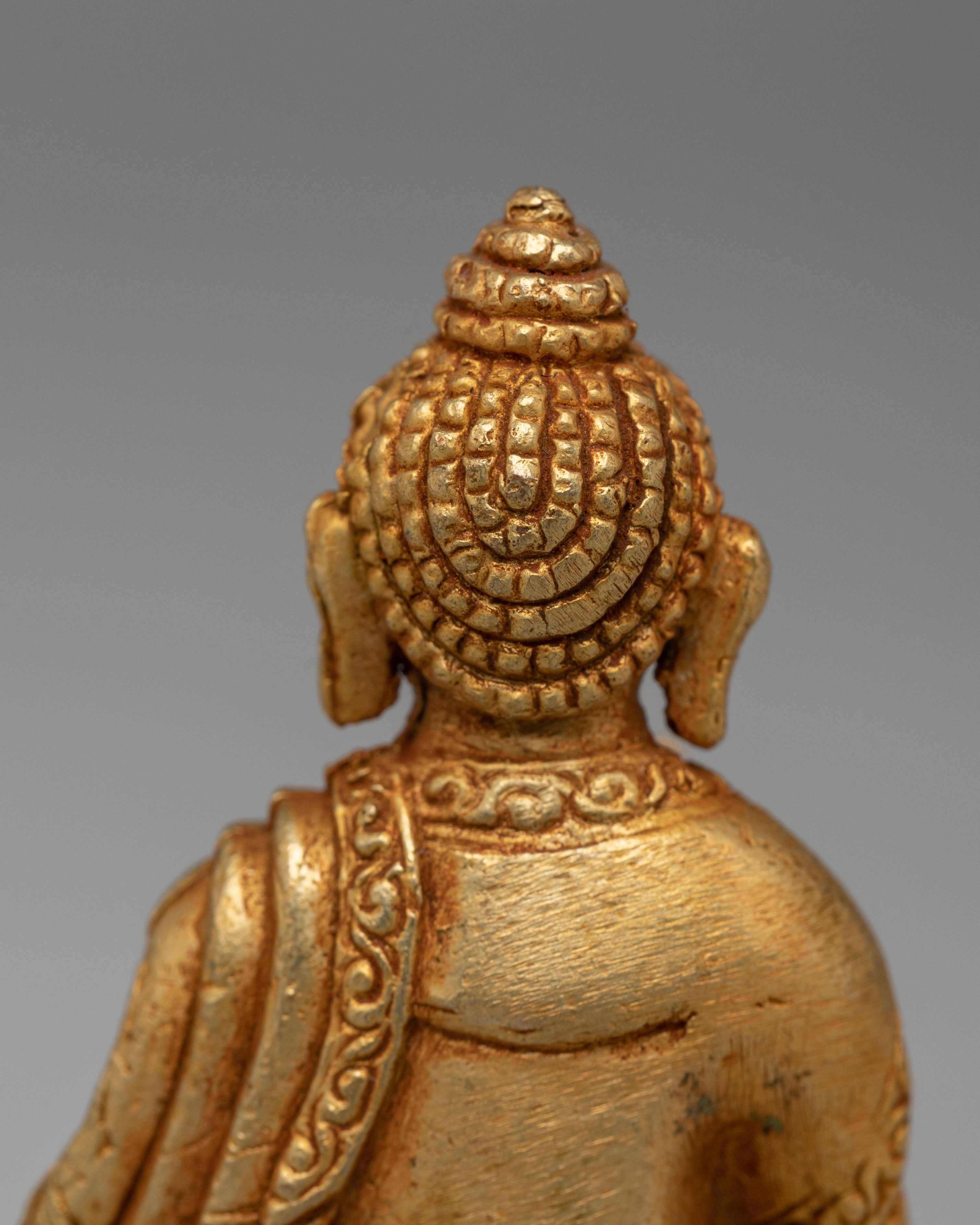 Handcrafted Vairocana Buddha Statue | Gold-Plated Copper Buddha