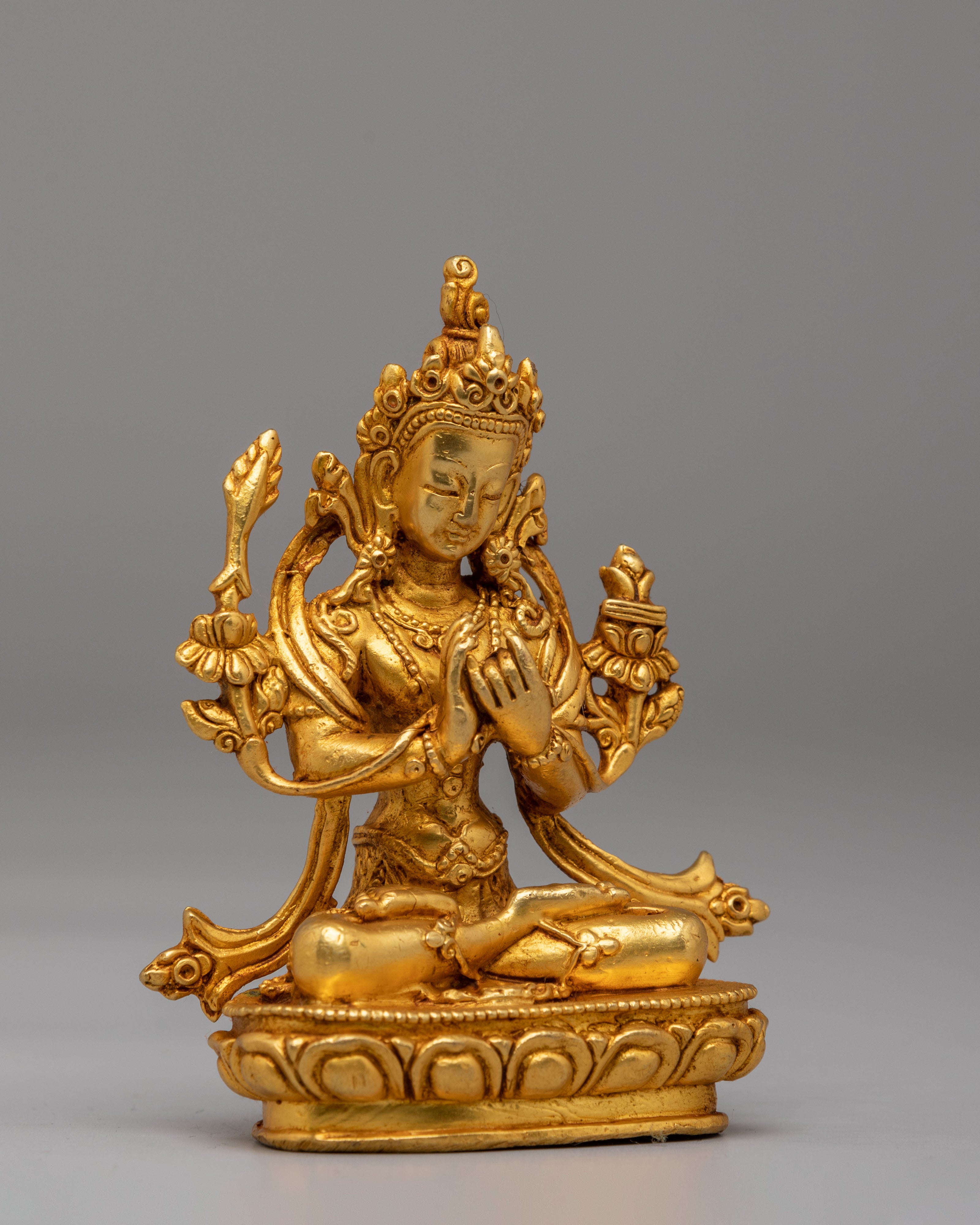 Sacred Tibetan Manjushri Sculpture | Tibetan Bodhisattva of Wisdom