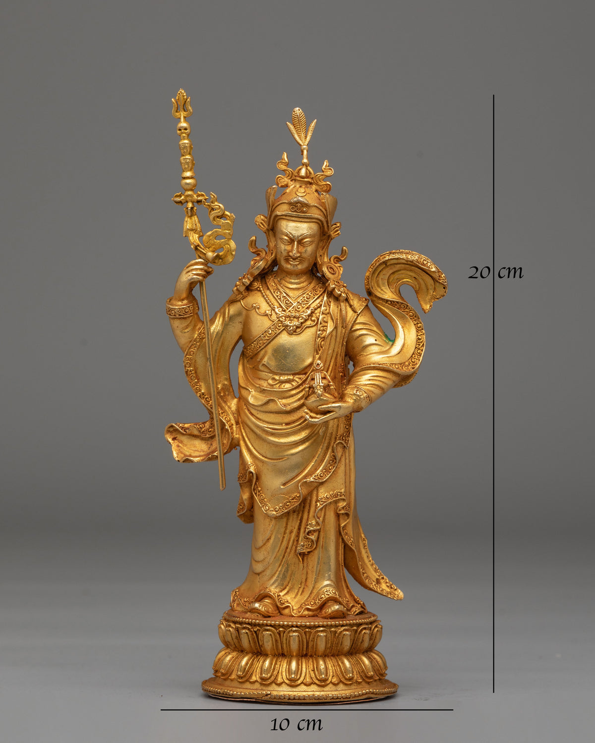Handcrafted Standing Guru Rinpoche Statue | Spiritual Decor