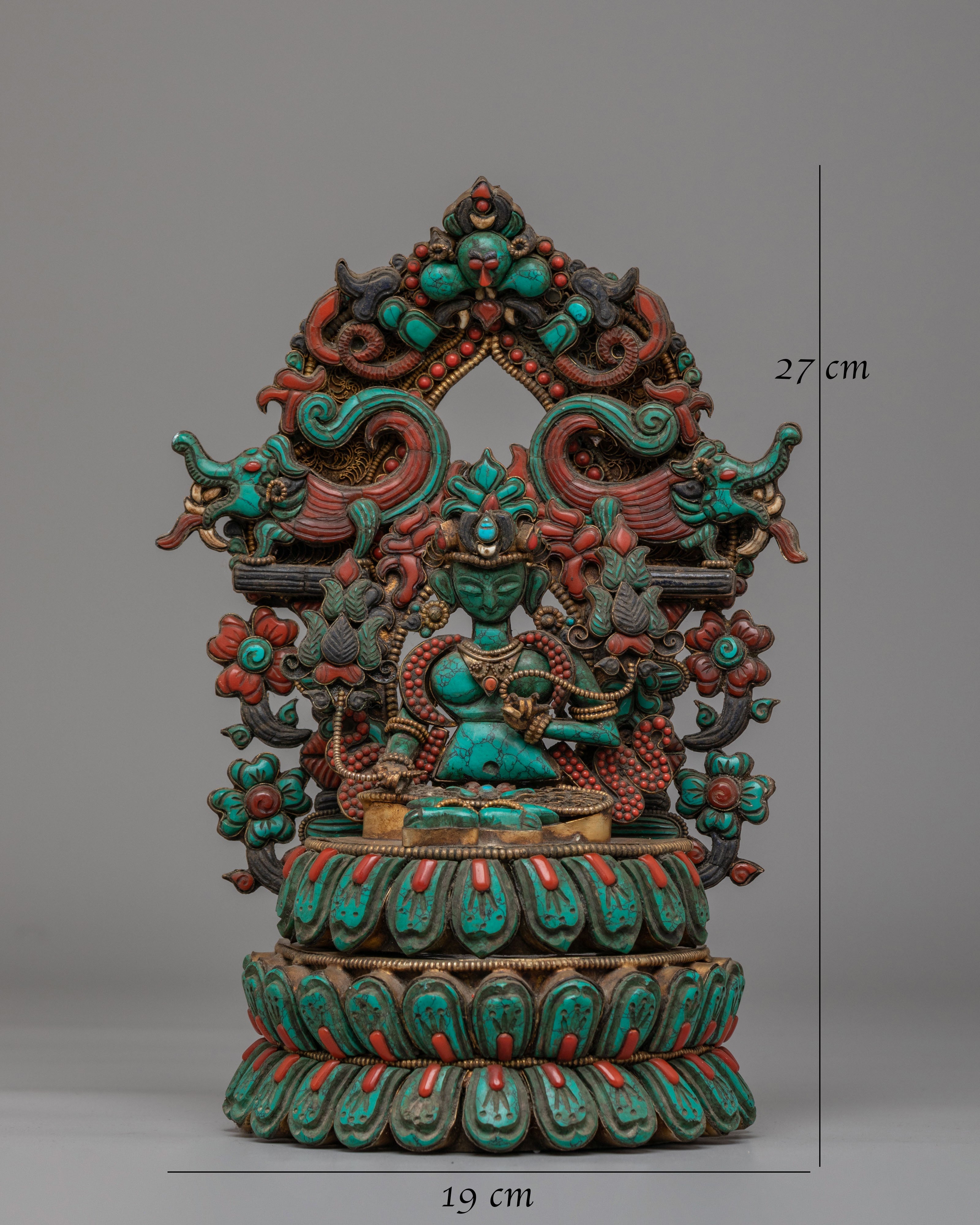 Green Tara Spiritual Statue | Handcrafted Tibetan Goddess of Compassion