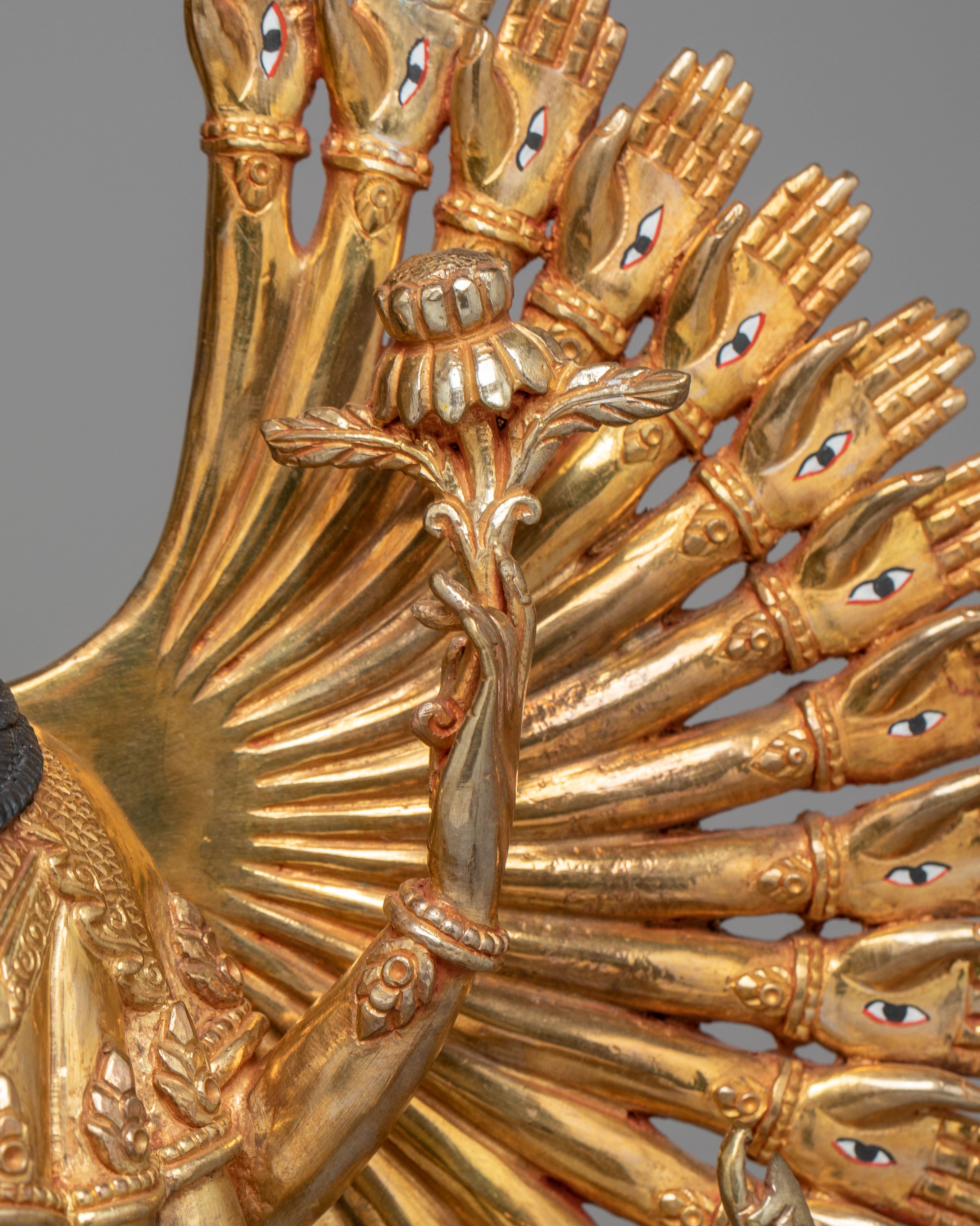 1000-armed-Chenrezig-of-Compassion Statue | Copper Body with 24K Gold Plating