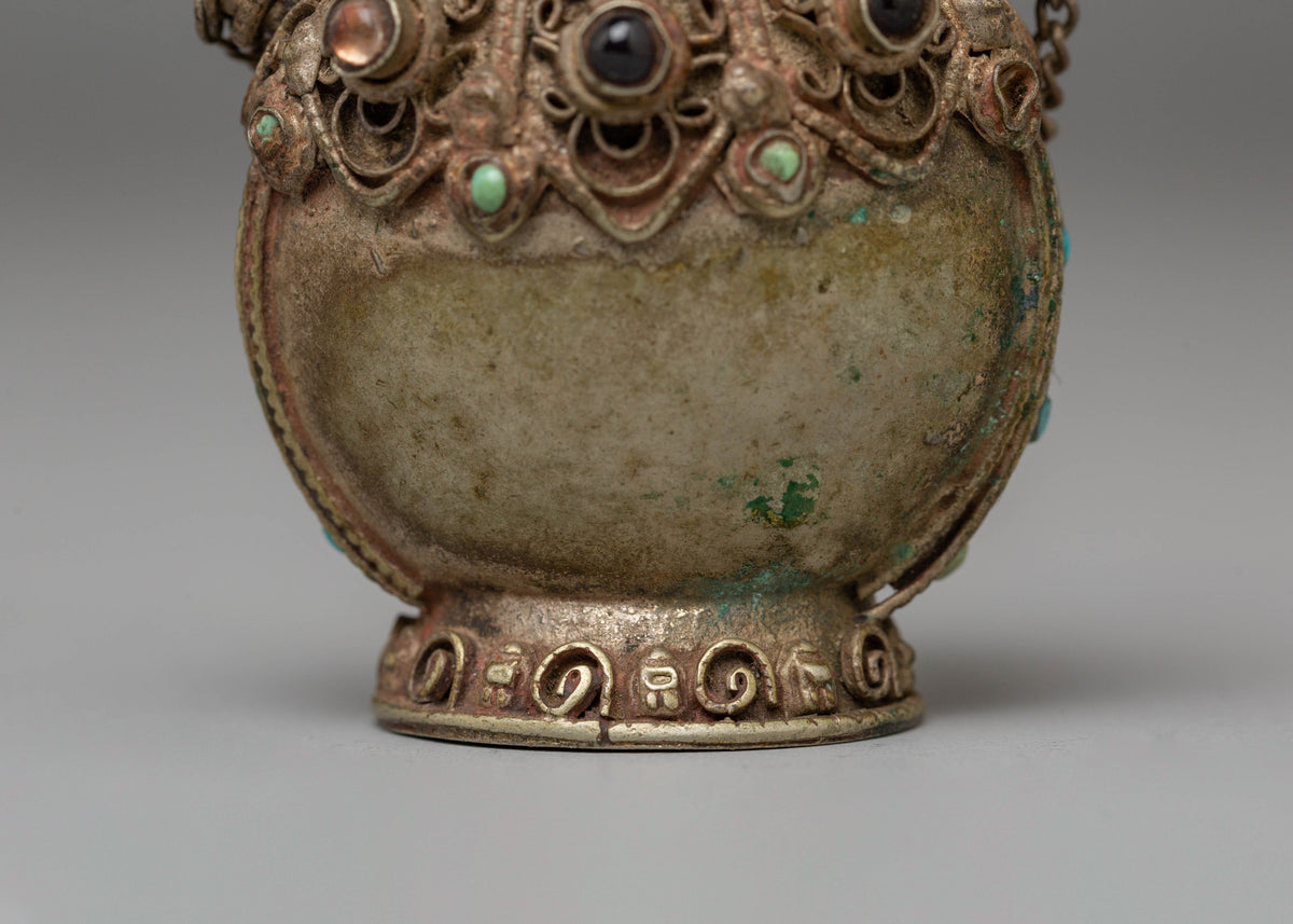 Decorative Crystal Snuff Pot |  Spiritual Piece for Ritual Use