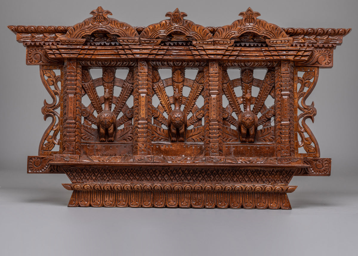 Hand Carved Wooden Wall Hanging | Himalayan Home Display