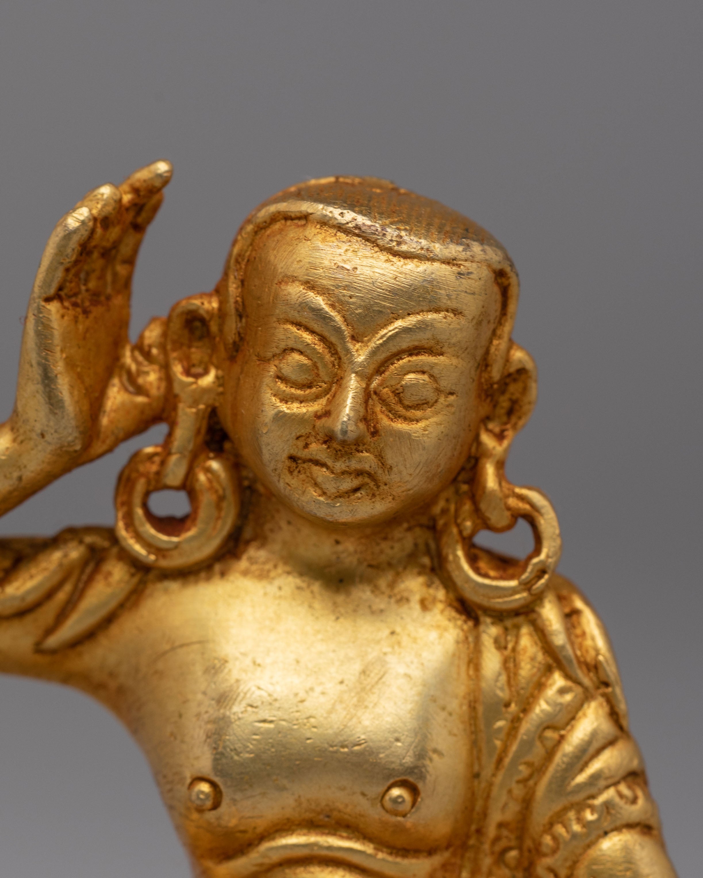 Sacred Tibetan Milarepa Sculpture | Tibetan Meditation Deity