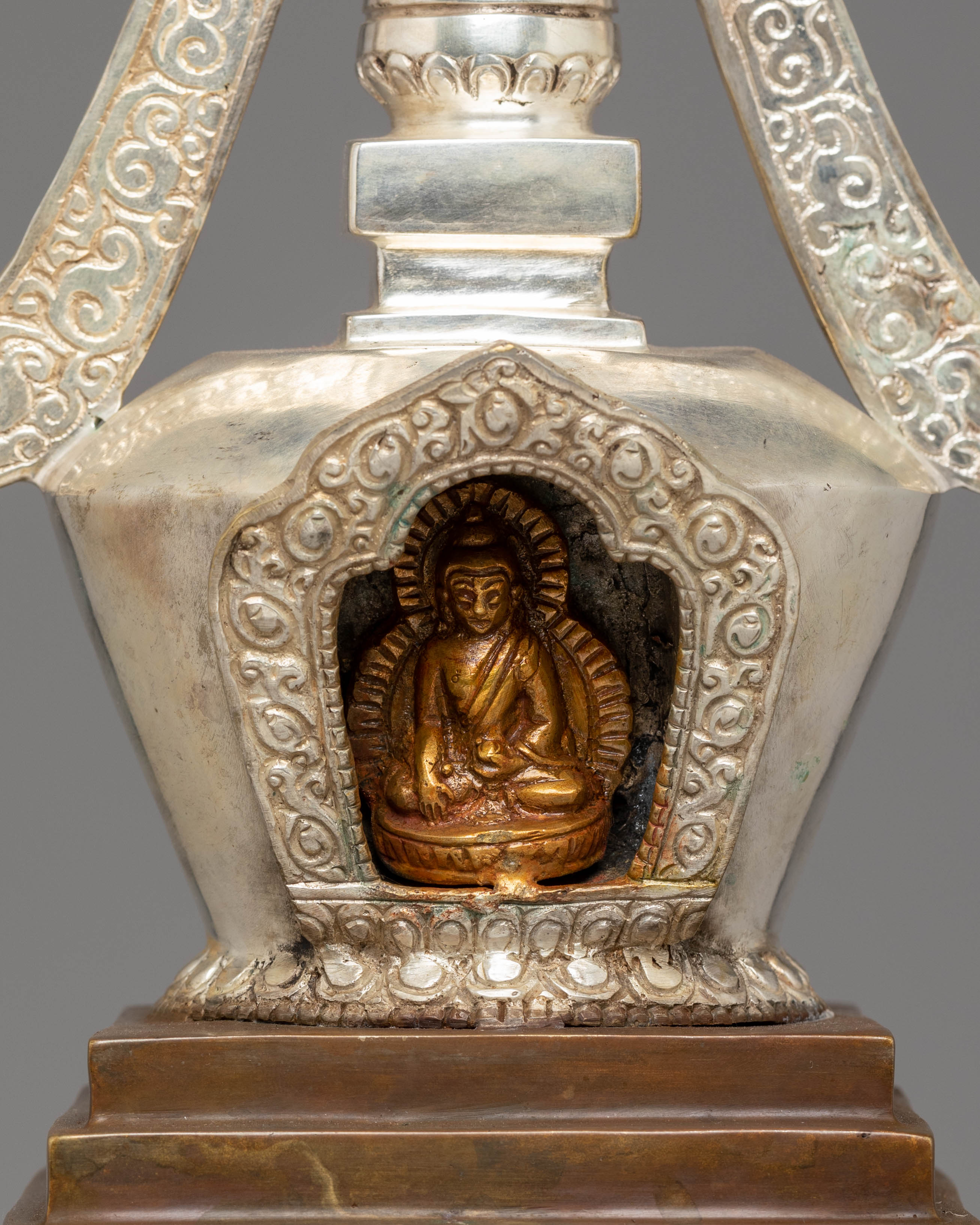 Handmade Buddhist Enlightenment Symbol Stupa | Tibetan Stupa Art