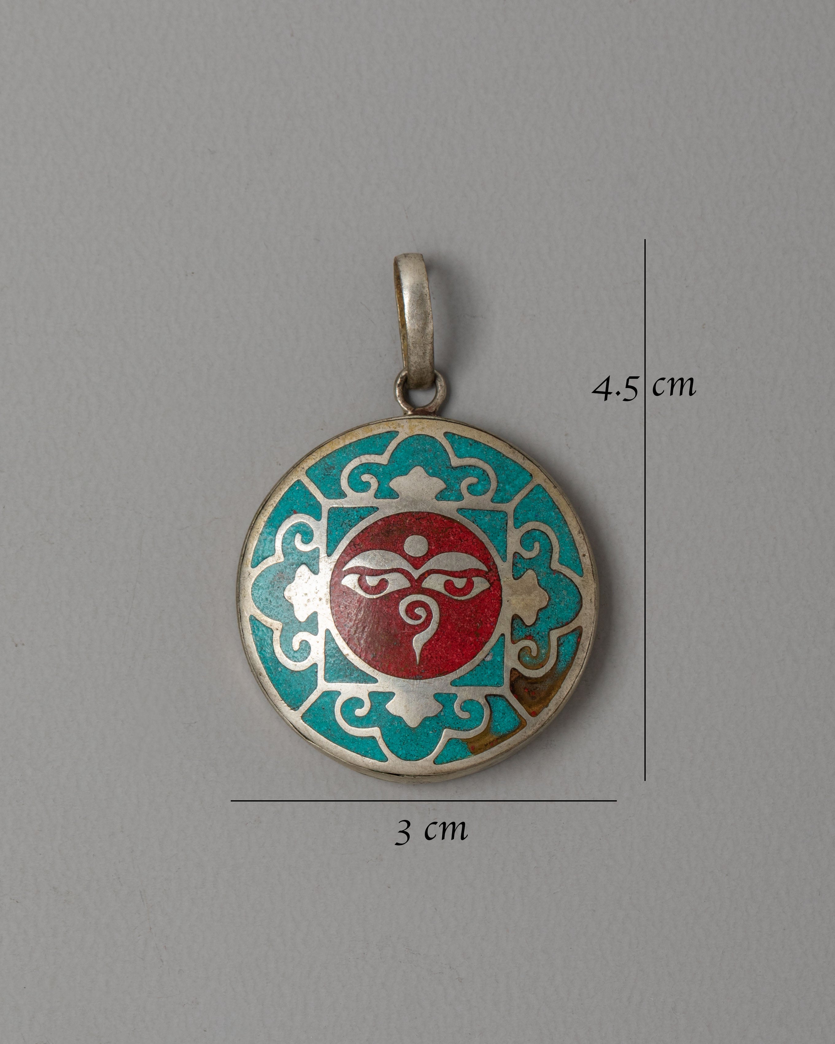 Buddha Eye Pendant | Silver Plated Spiritual Jewelry for Wisdom and Insight