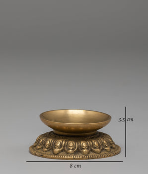 Handcrafted Oil Lamp for Offering | Brass Ritual Lamp for Altar Decor