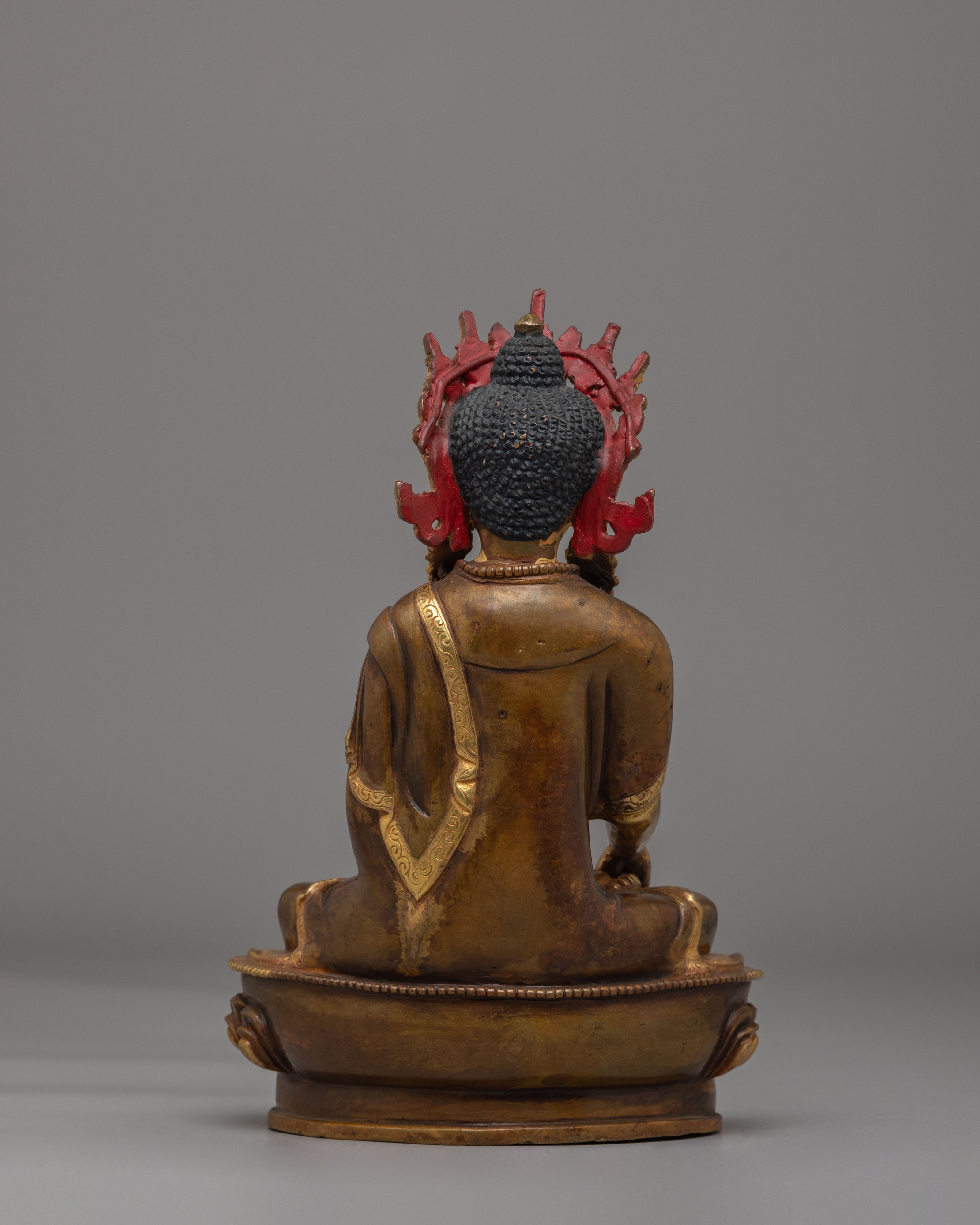 Traditional Crown Shakyamuni Buddha Statue | Himalayan Artwork