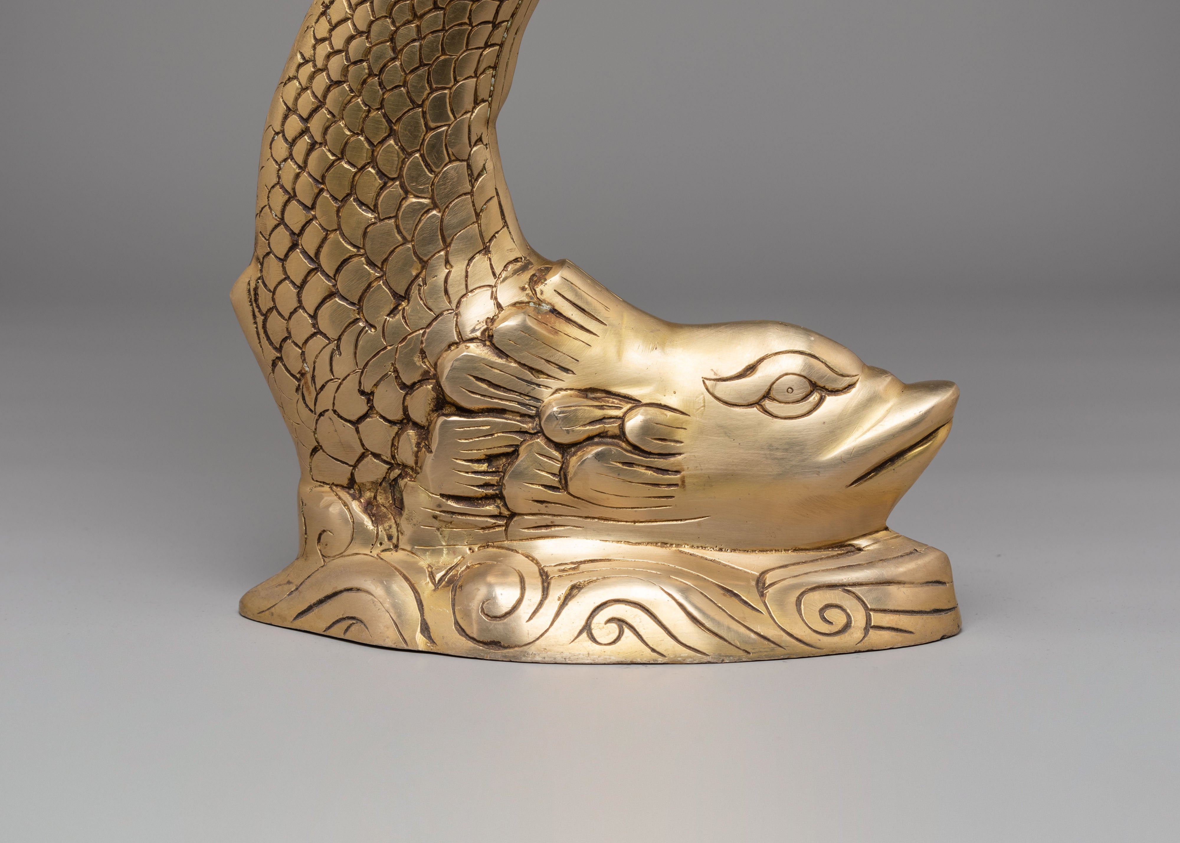 Sacred Altar Decorative Urli Bowl | Fish-Shaped Base with Hanging Bells