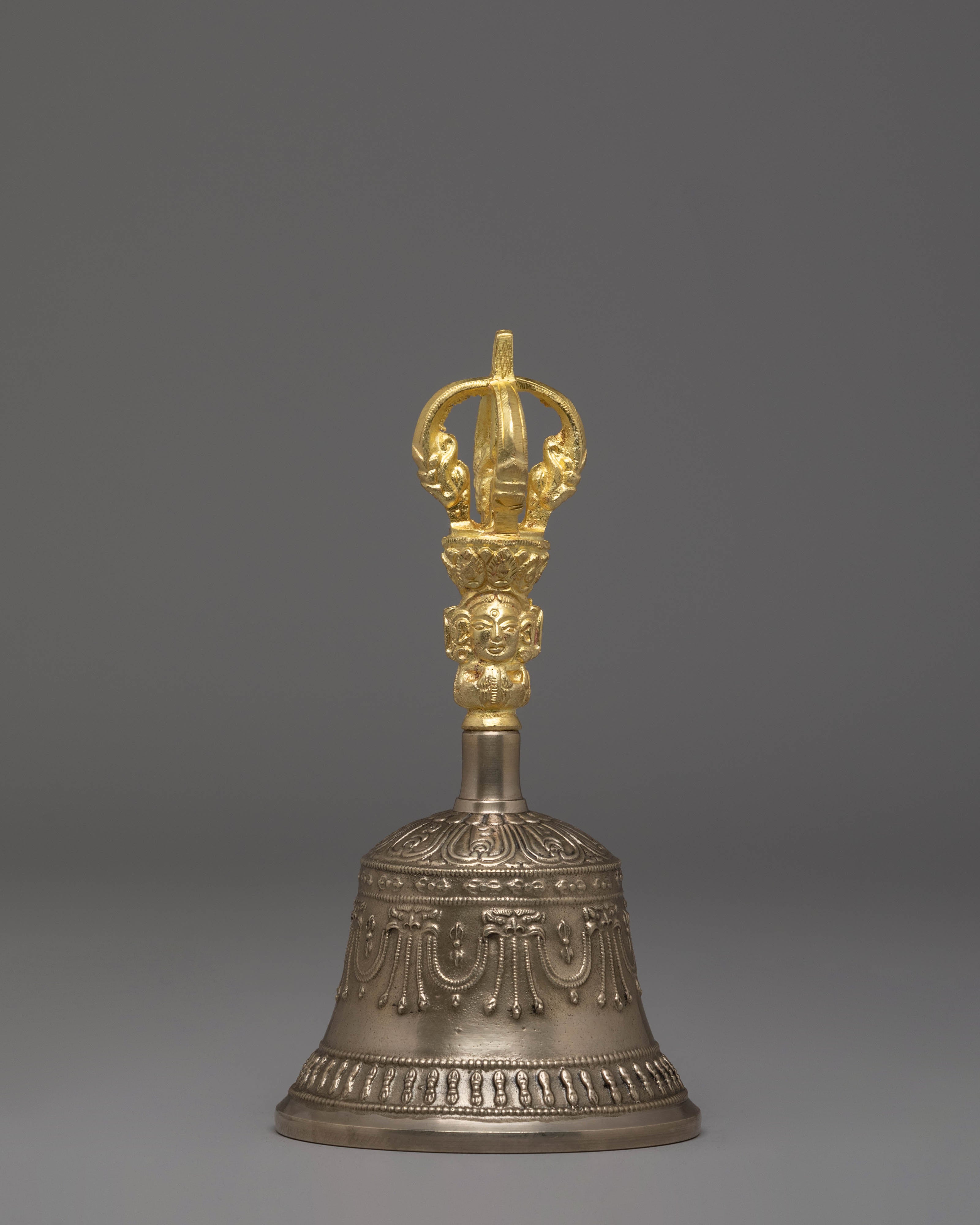 Handmade Buddhist Bell and Vajra Set | Sacred Instruments for Meditation