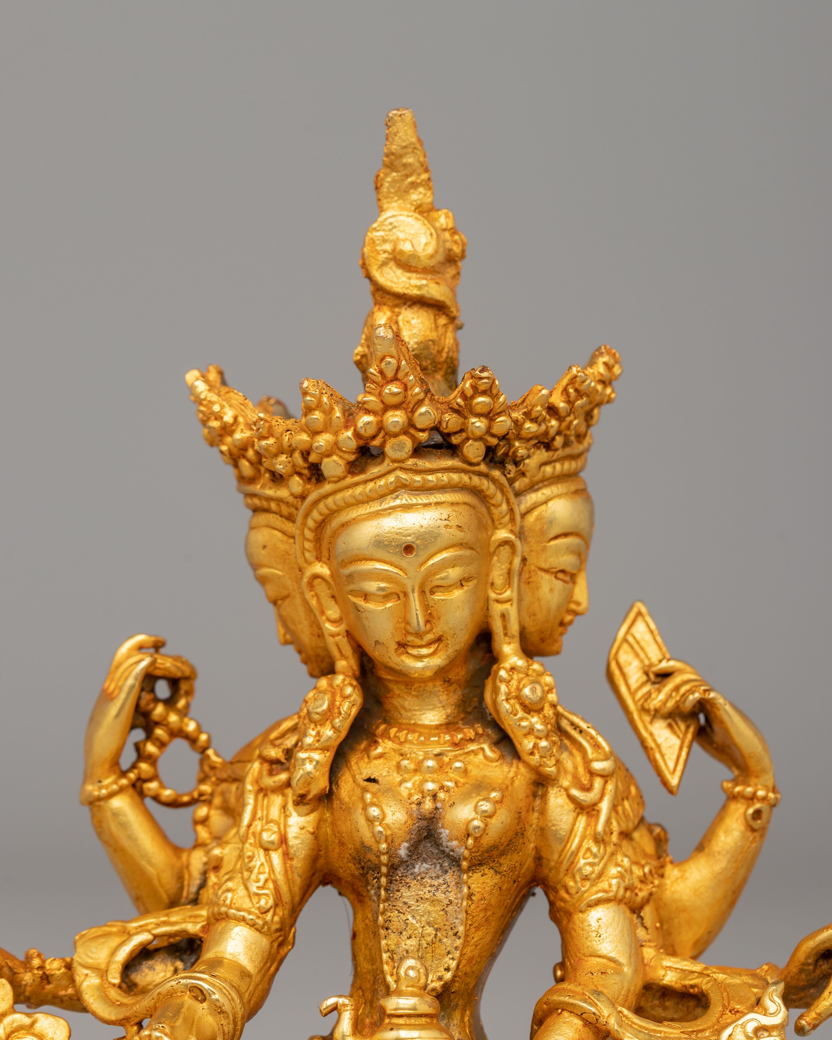 Wealth Deity Vasudhara Statue | Tibetan Goddess Figurine for Abundance