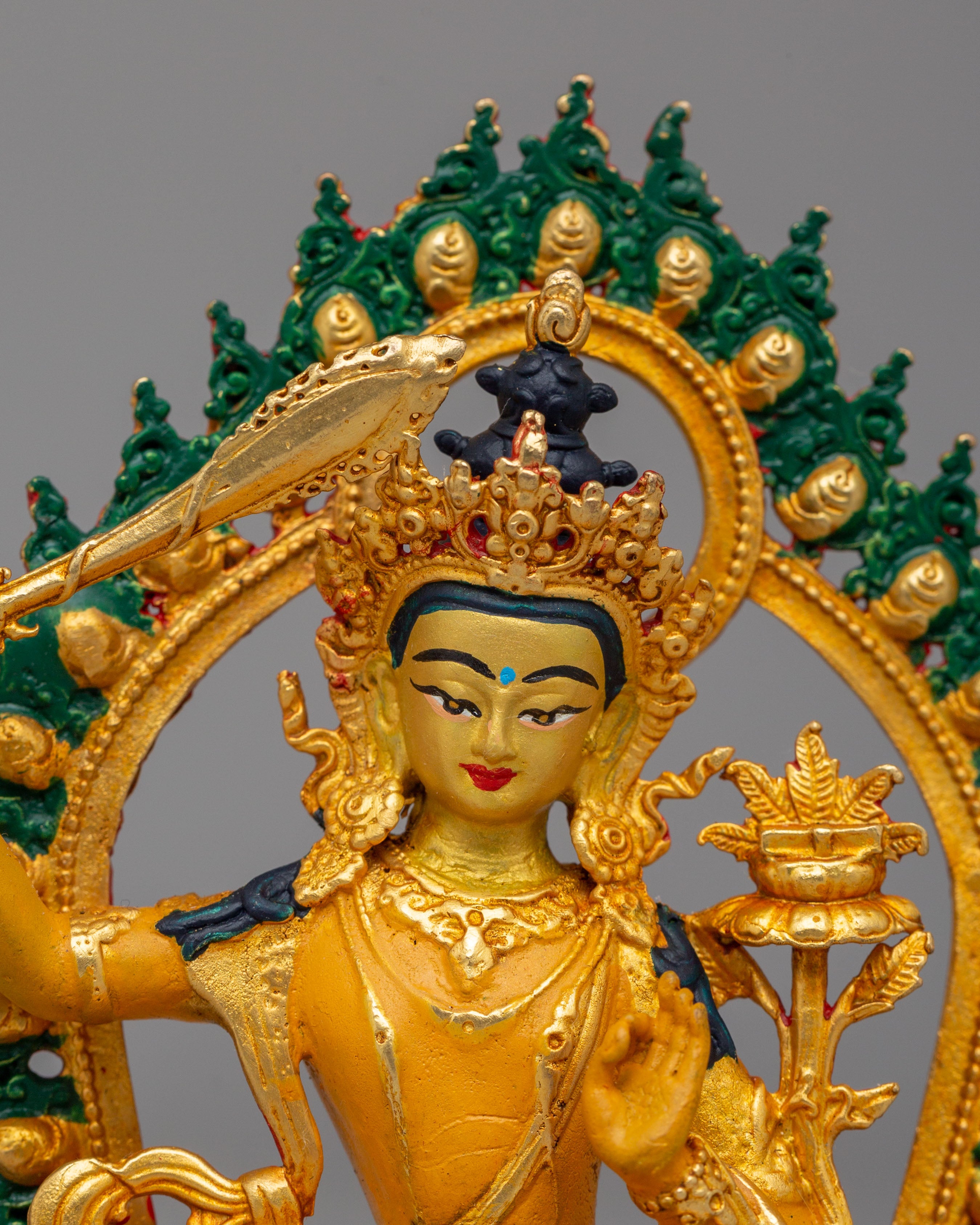 Handcrafted Manjushri Deity Statue | Buddhist Art