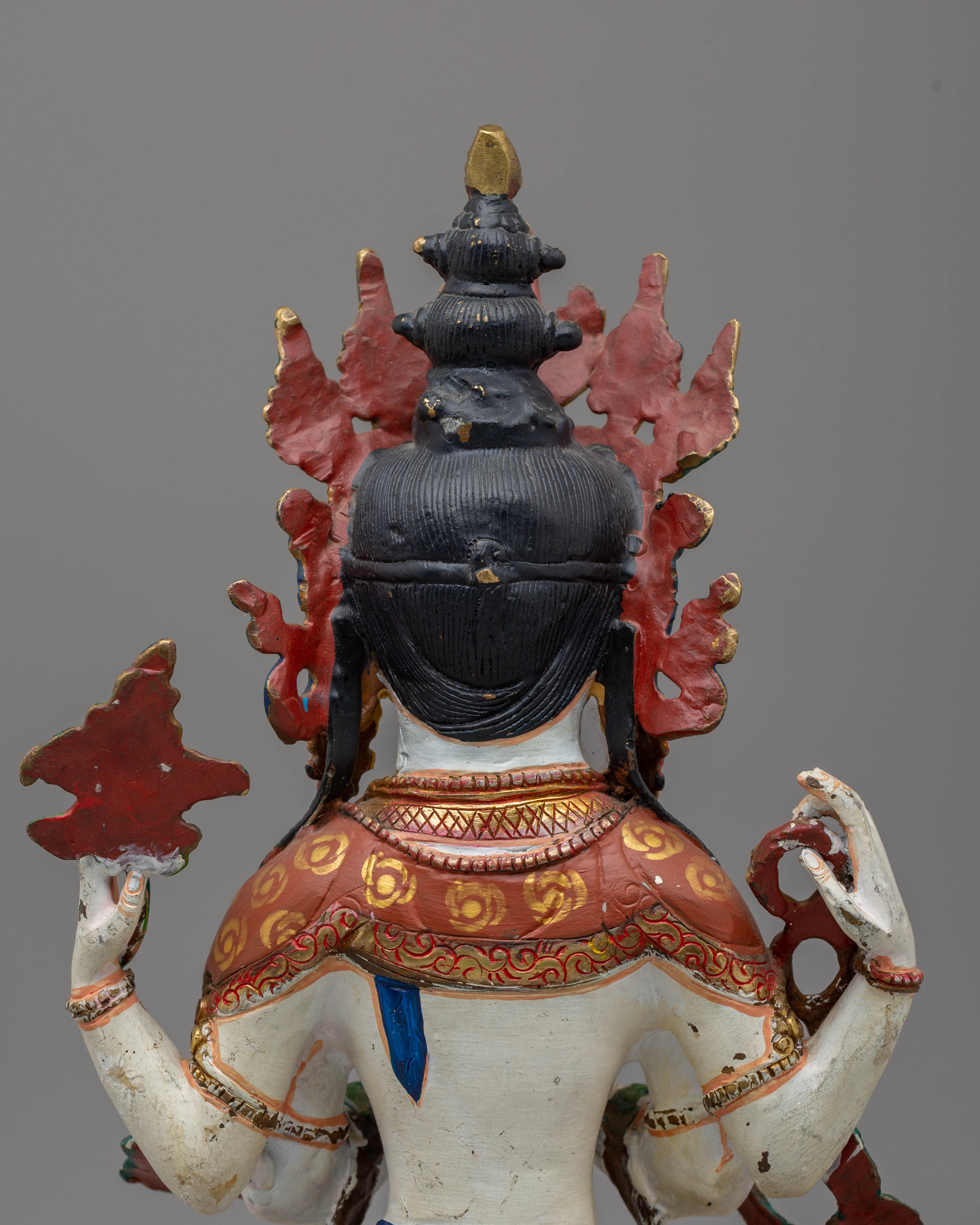 Bodhisattva four-armed Chenrezig statue | Handcrafted Copper Statue