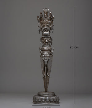 Handcrafted Iron Ritual Phurba | Tibetan Ceremonial Dagger for Protection
