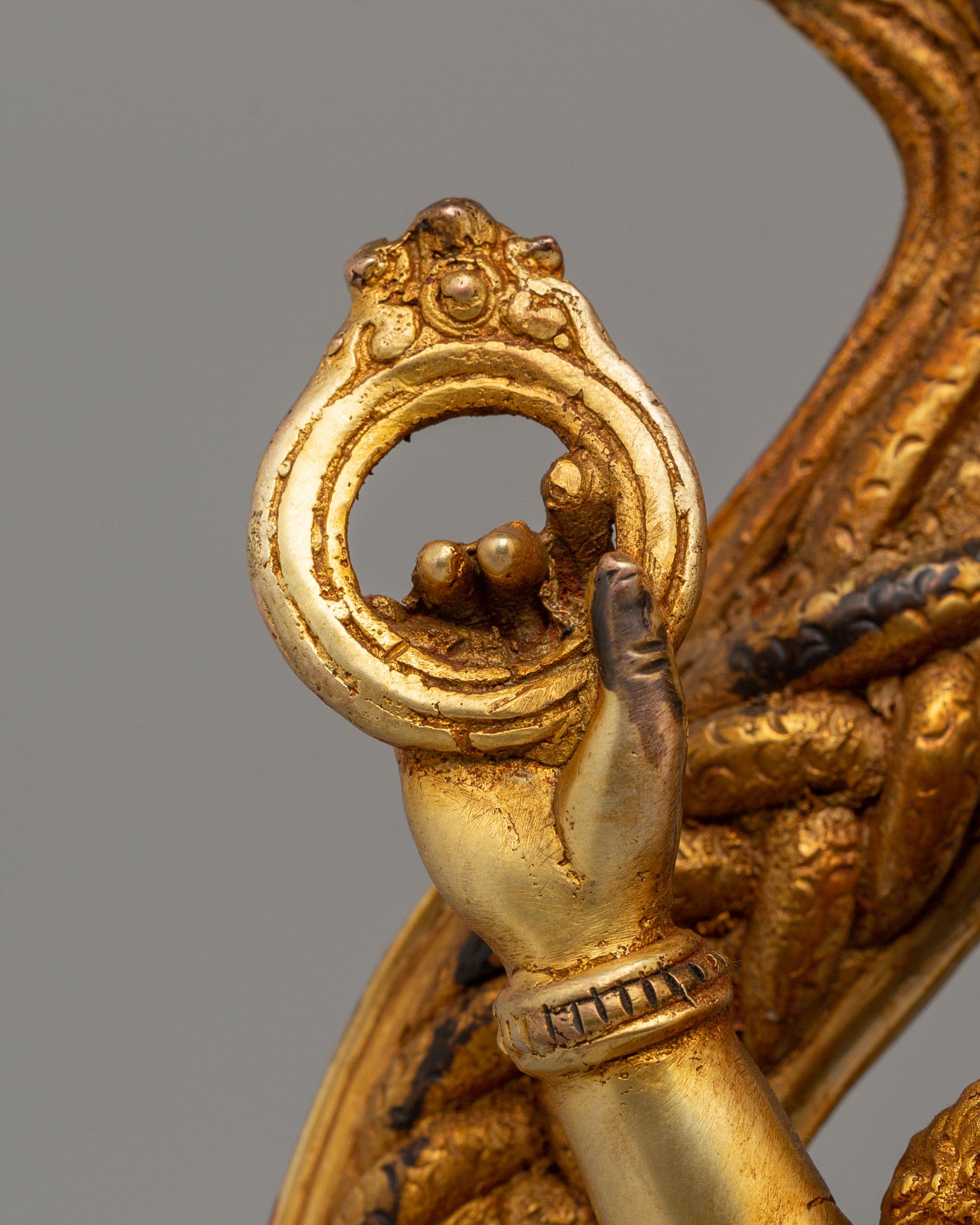 Sacred Vishnu Figurine | Handcrafted Copper Statue