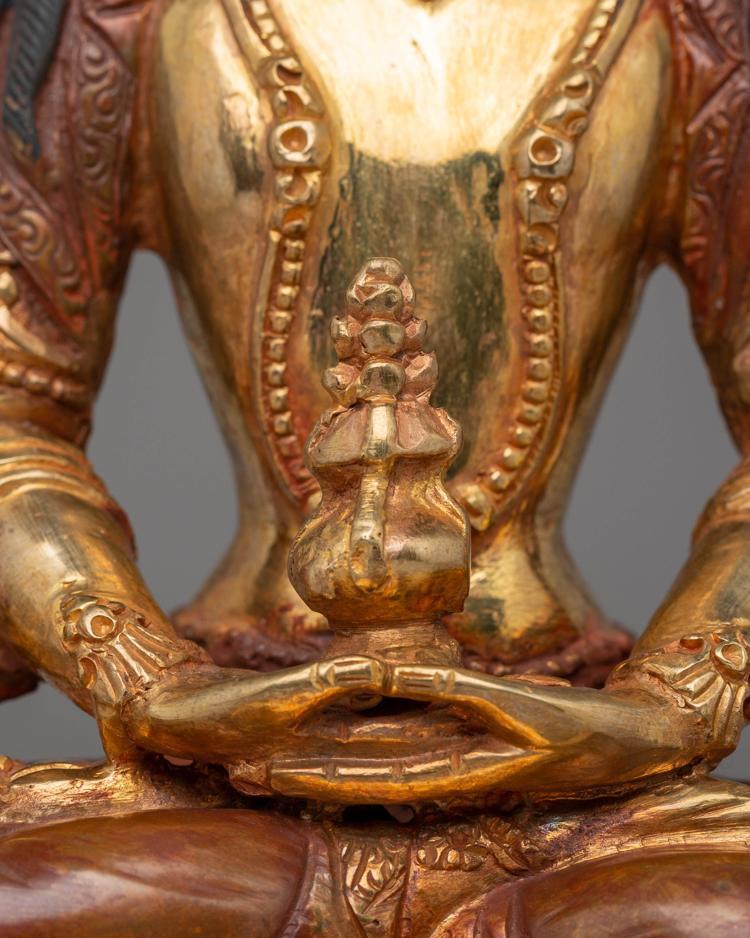 Amitayus Handmade Golden Statue | Tibetan Buddha of Infinite Life