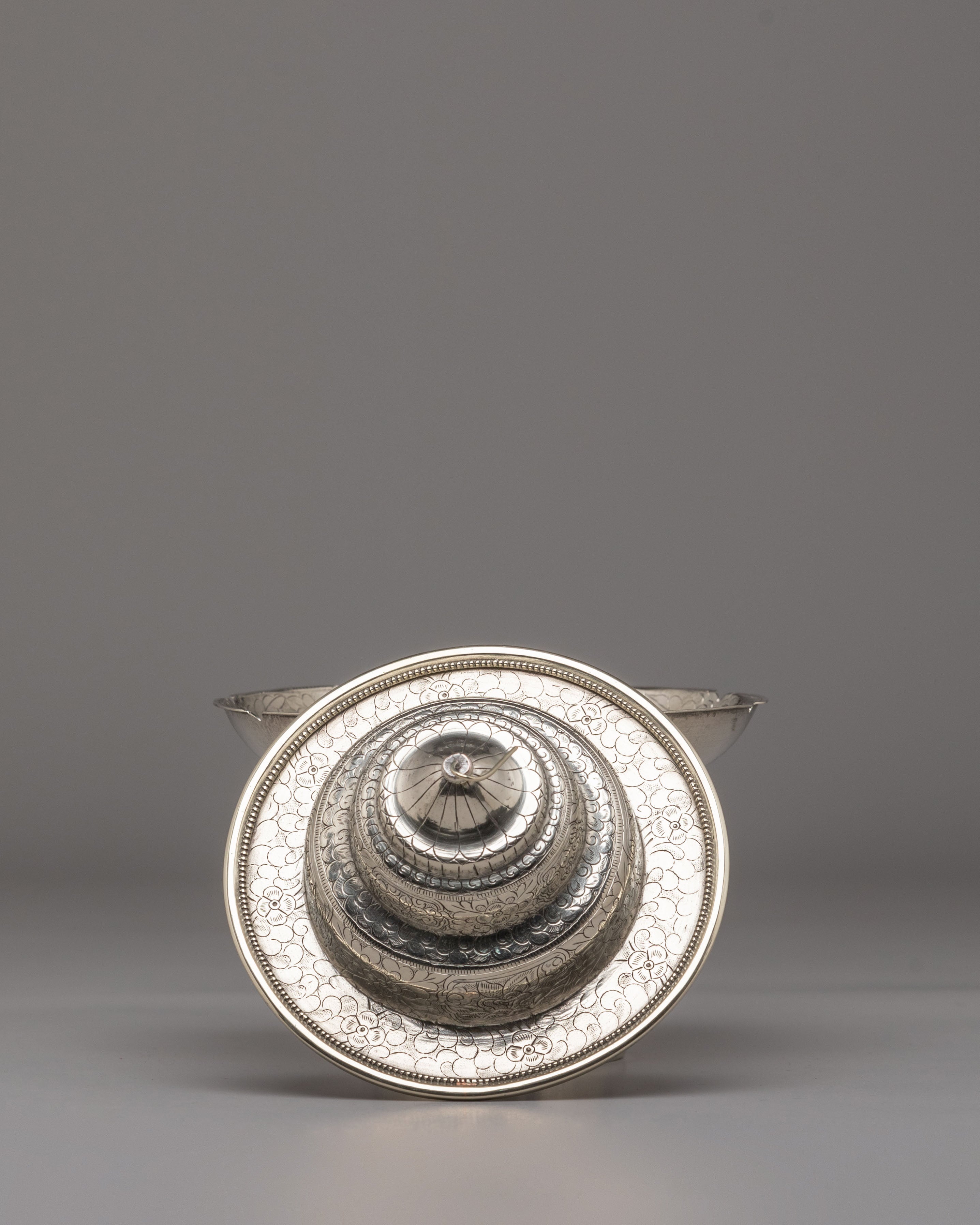 Handcrafted Tea Cup Cover | White Metal Tea Pot Cover