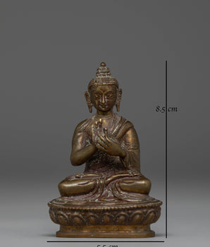 Oxidized Copper Statue of Vairocana | The Cosmic Buddha
