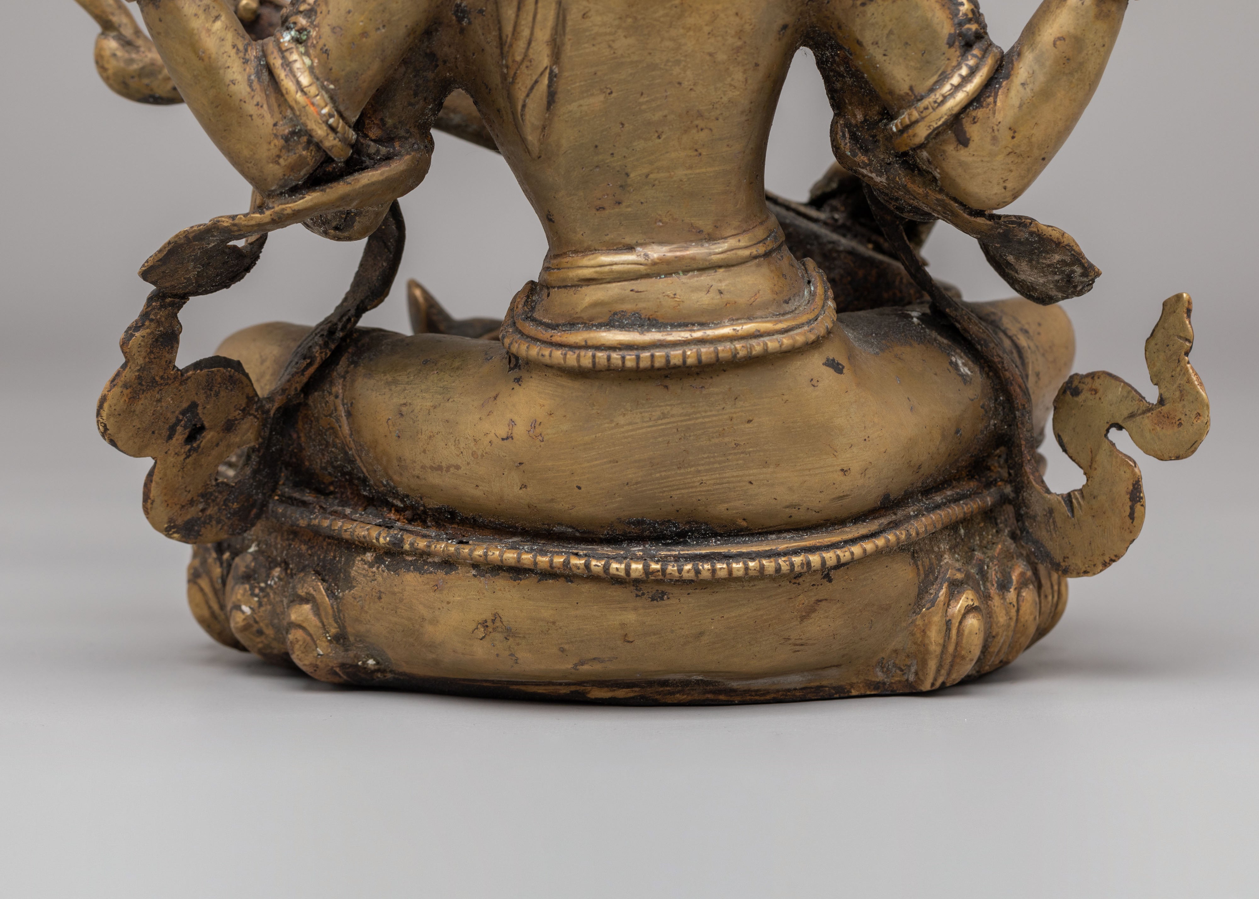 Handmade Saraswati Goddess Statue | Oxidized Copper Goddess of Knowledge