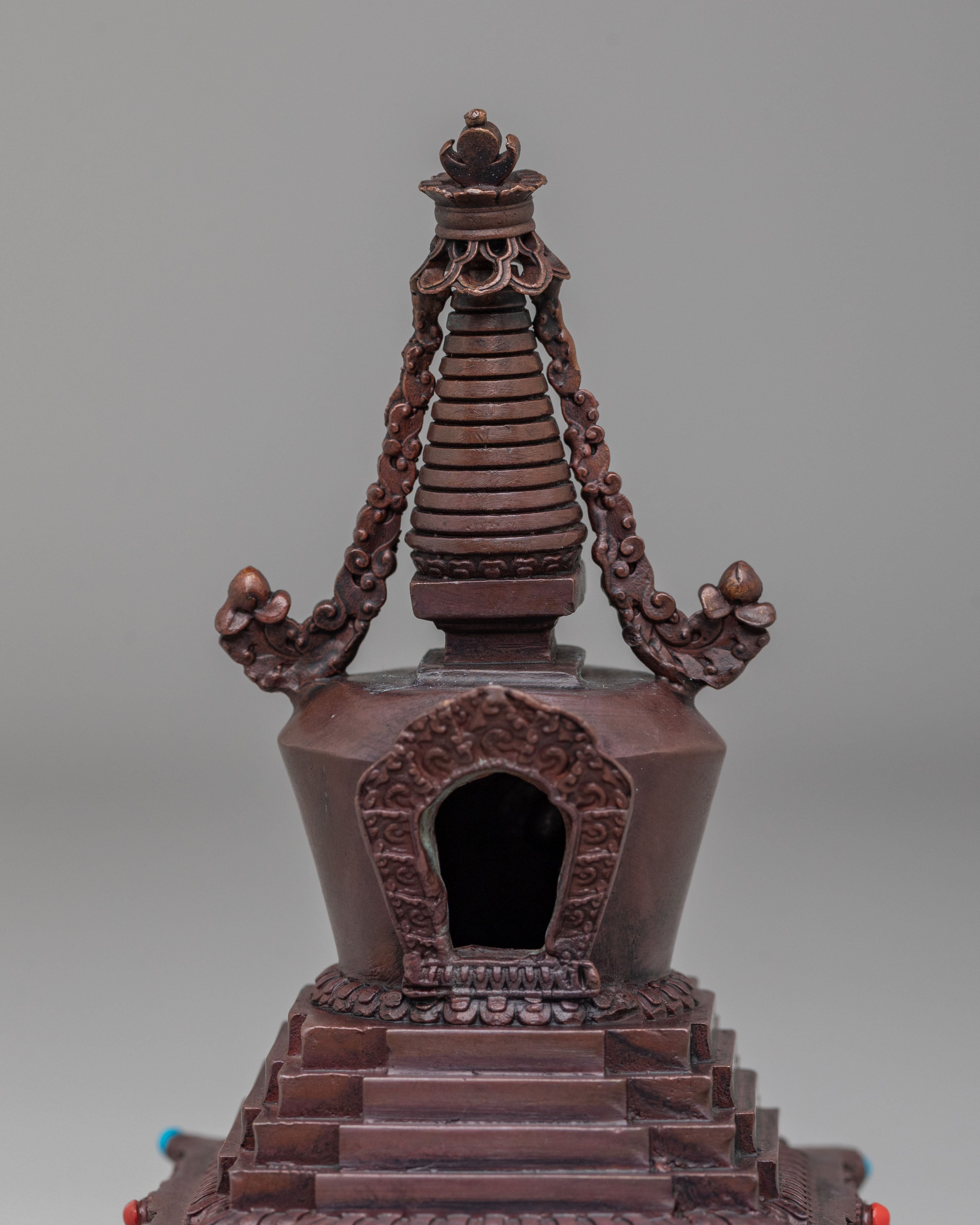 Machine Made Stupa Set | Perfect for Altars Meditation Spaces & Decor
