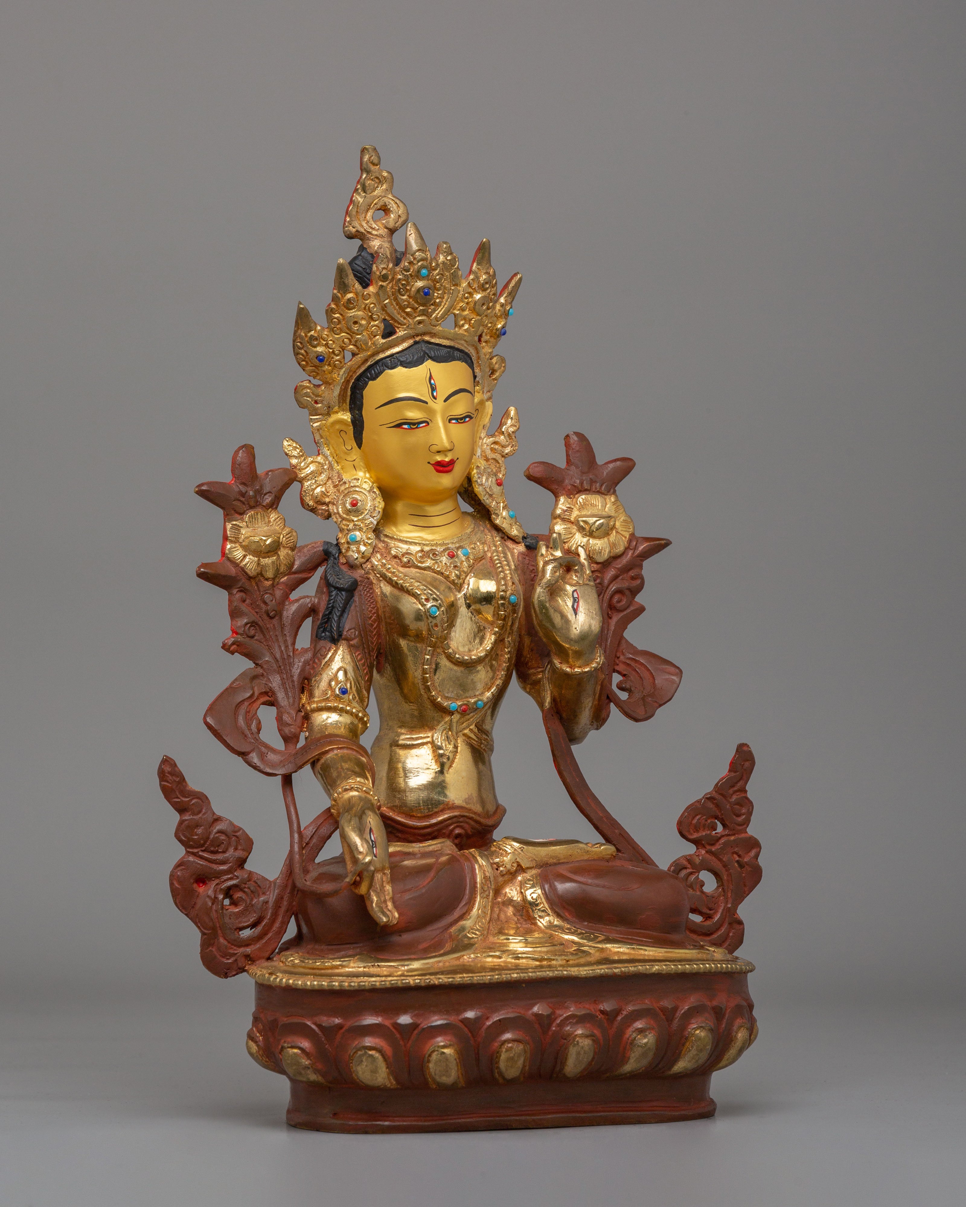Himalayan Altar White Tara Statue | Goddess of Healing and Compassion