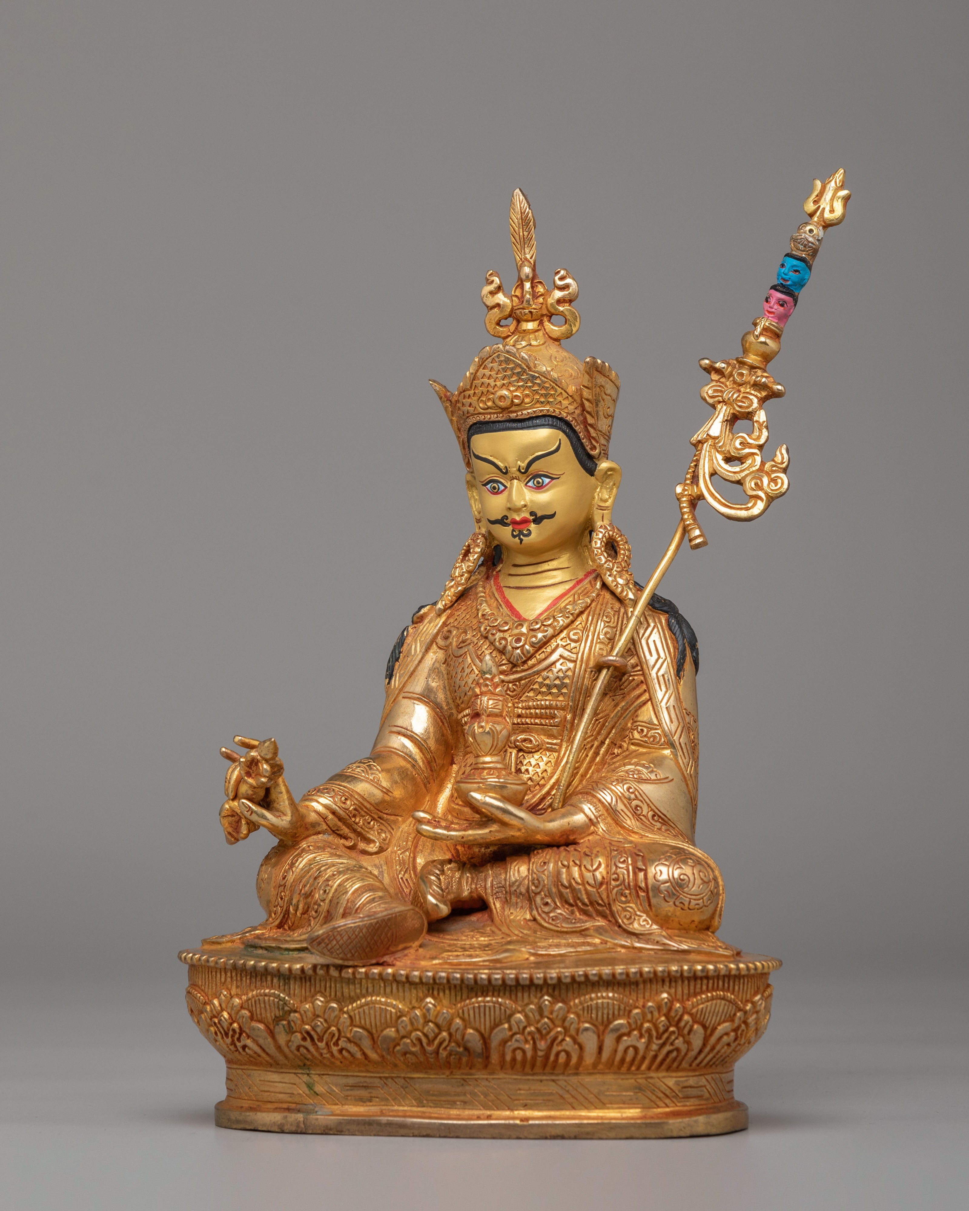 Sacred Altar Guru Rinpoche Statue | Tibetan Copper Statue